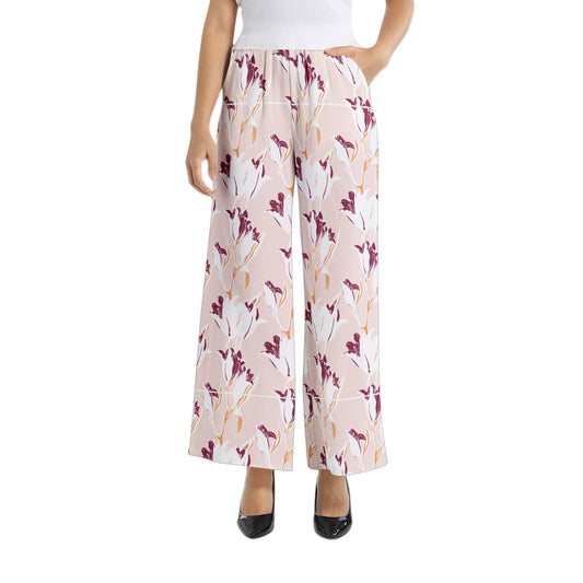 Elastic Waist Wide Leg Pant