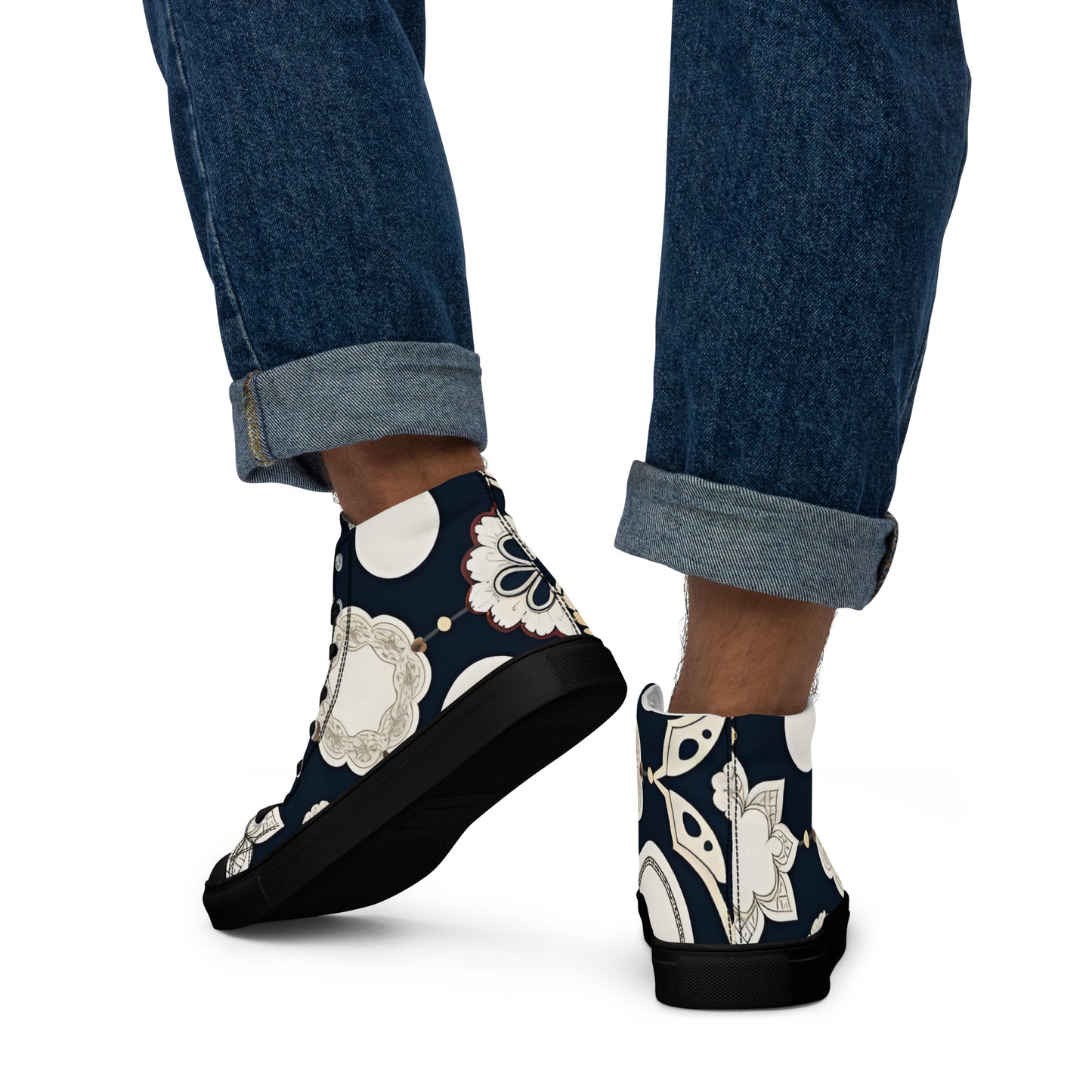 Men’s high top canvas shoes