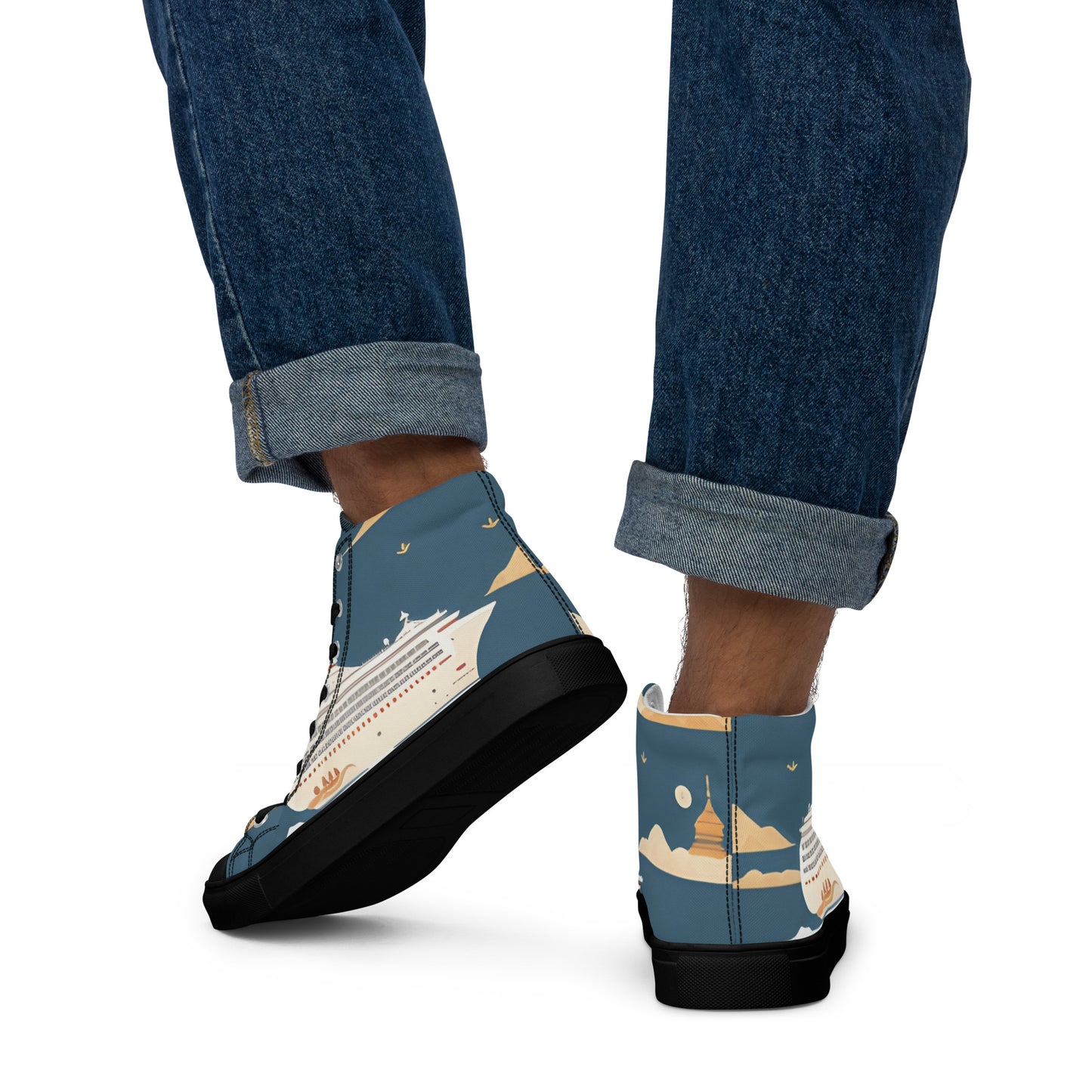 Men’s high top canvas shoes