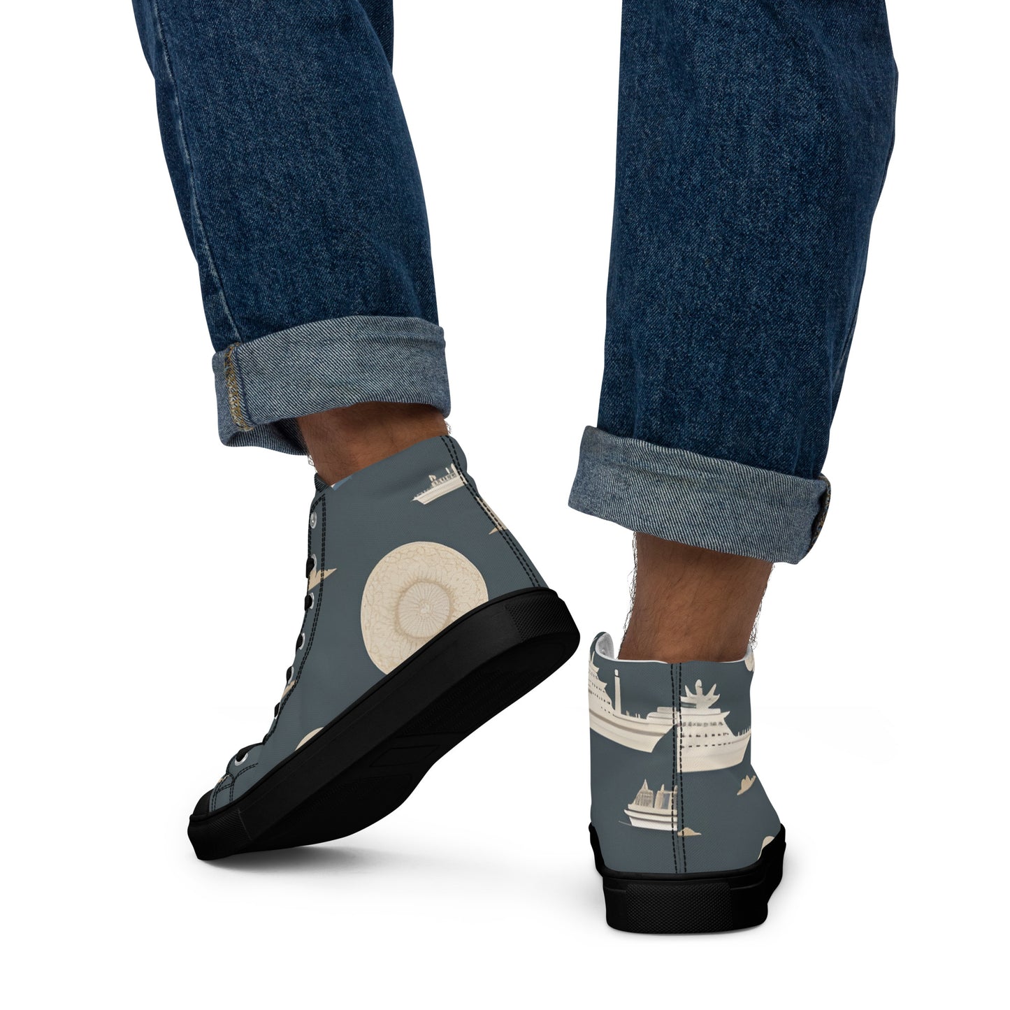 Men’s high top canvas shoes