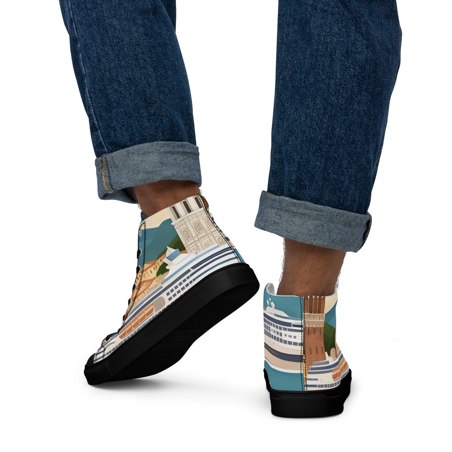 Men’s high top canvas shoes