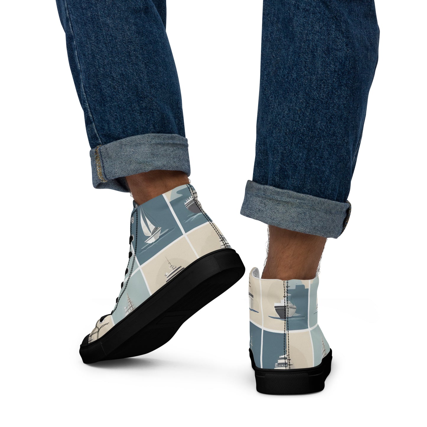 Men’s high top canvas shoes