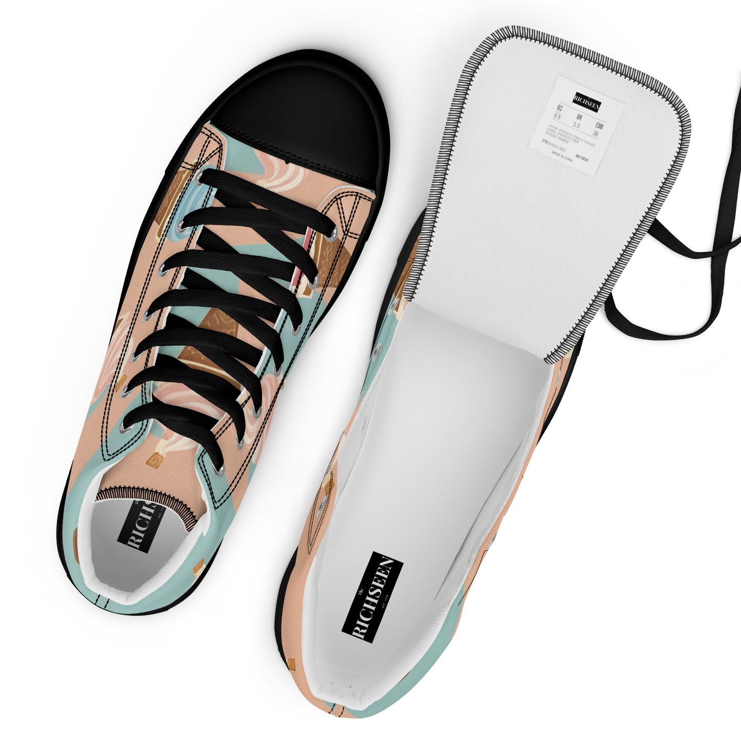 Men’s high top canvas shoes