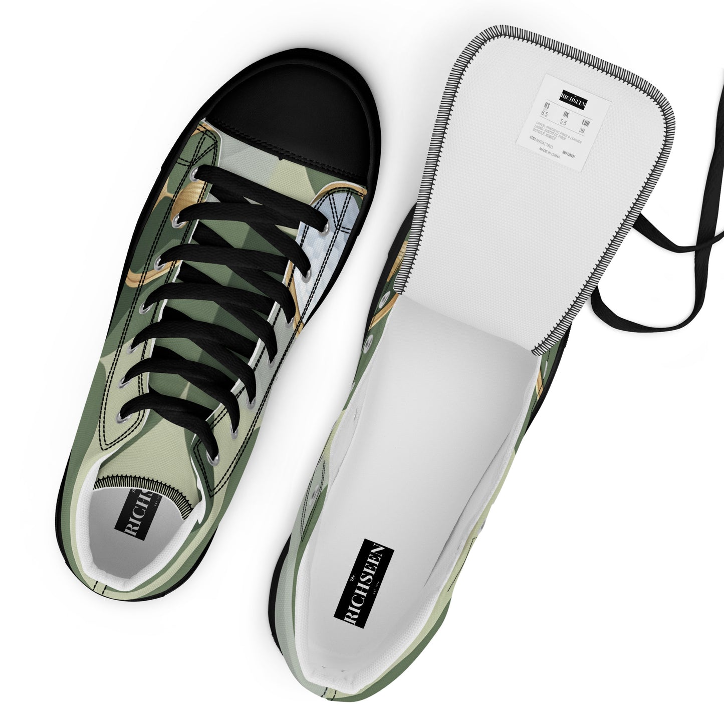 Men’s high top canvas shoes