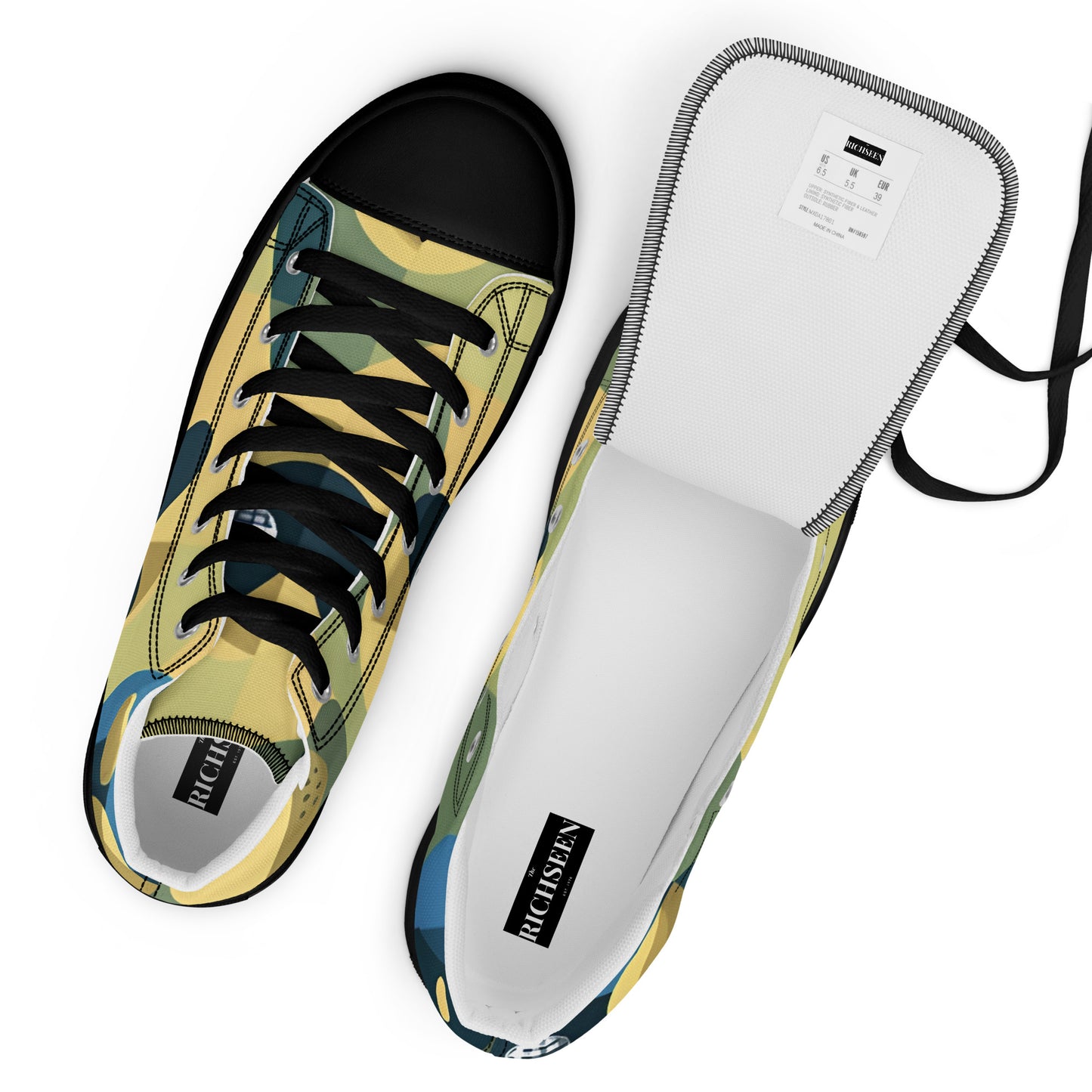 Men’s high top canvas shoes