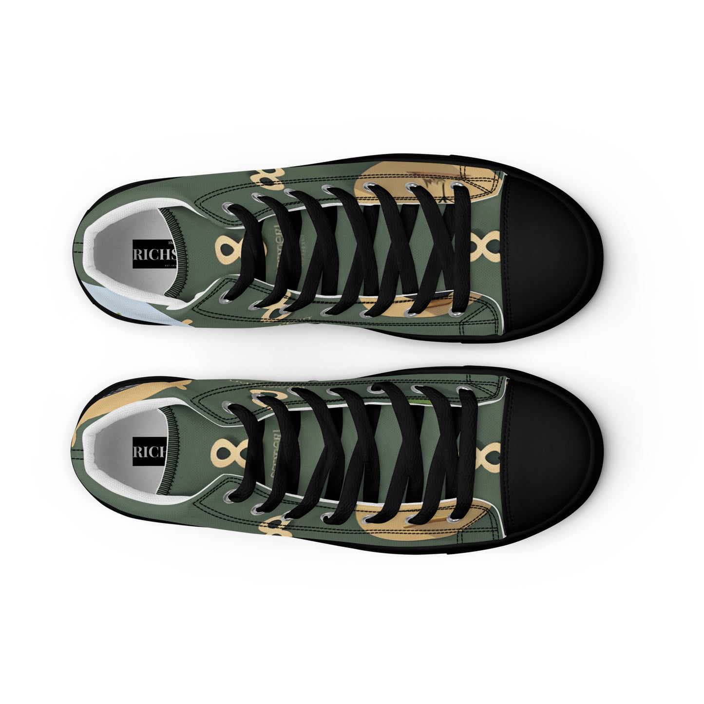 Men’s high top canvas shoes