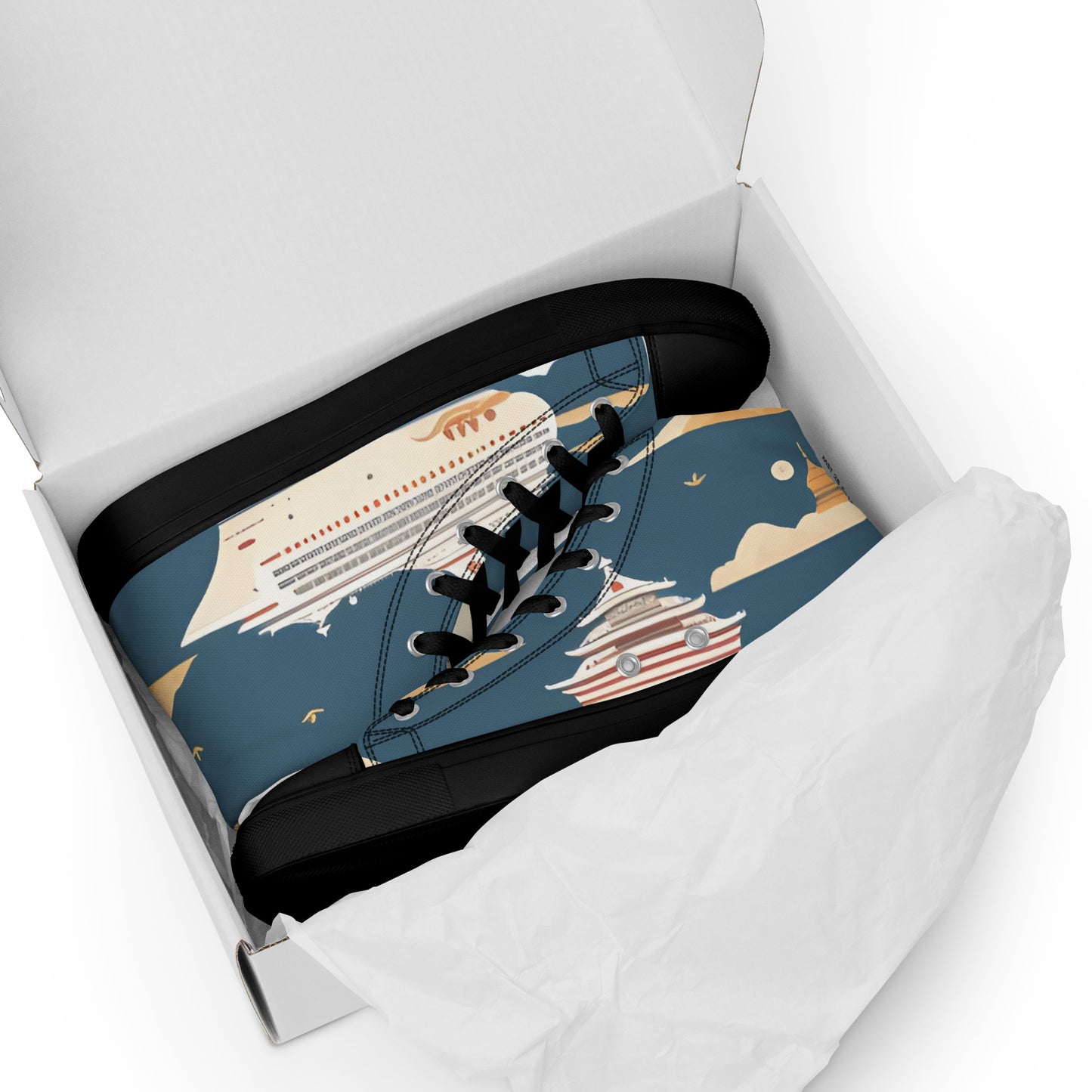 Men’s high top canvas shoes