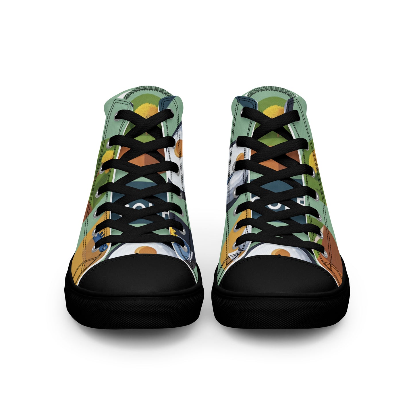 Men’s high top canvas shoes