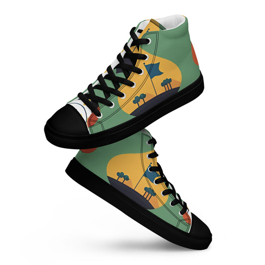 Men’s high top canvas shoes