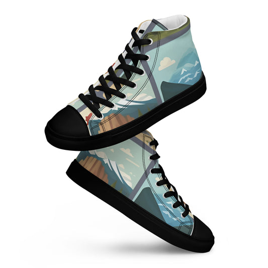 Men’s high top canvas shoes