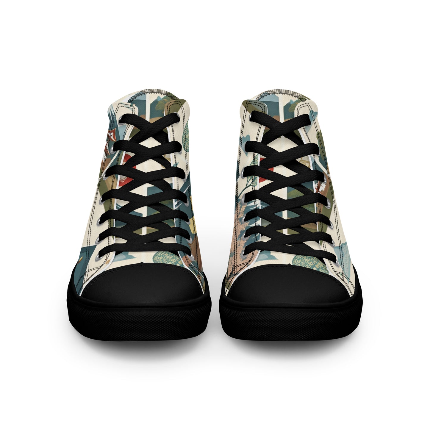 Men’s high top canvas shoes