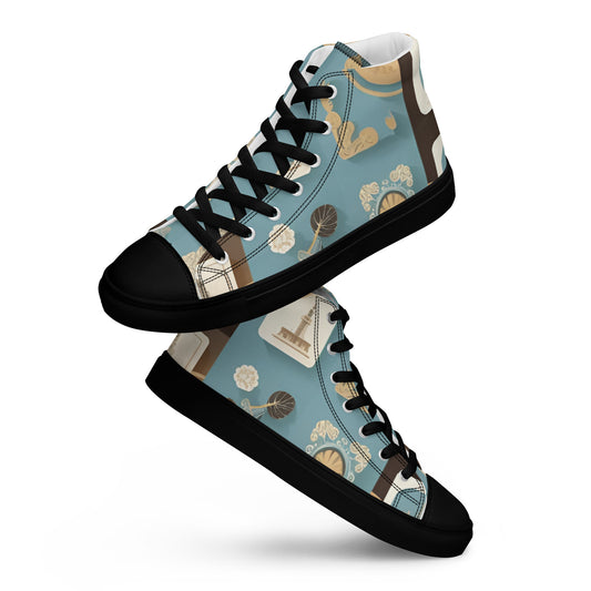 Men’s high top canvas shoes