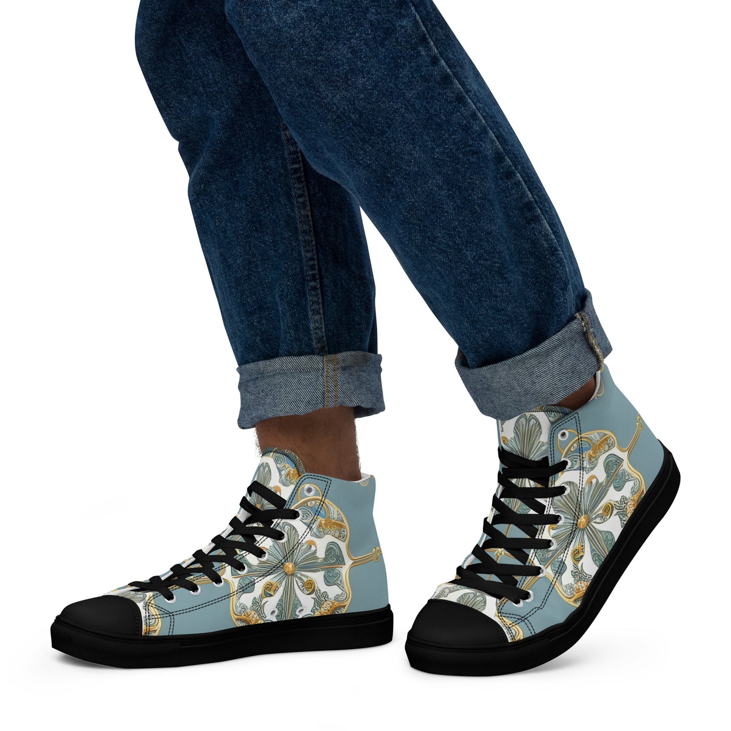 Men’s high top canvas shoes