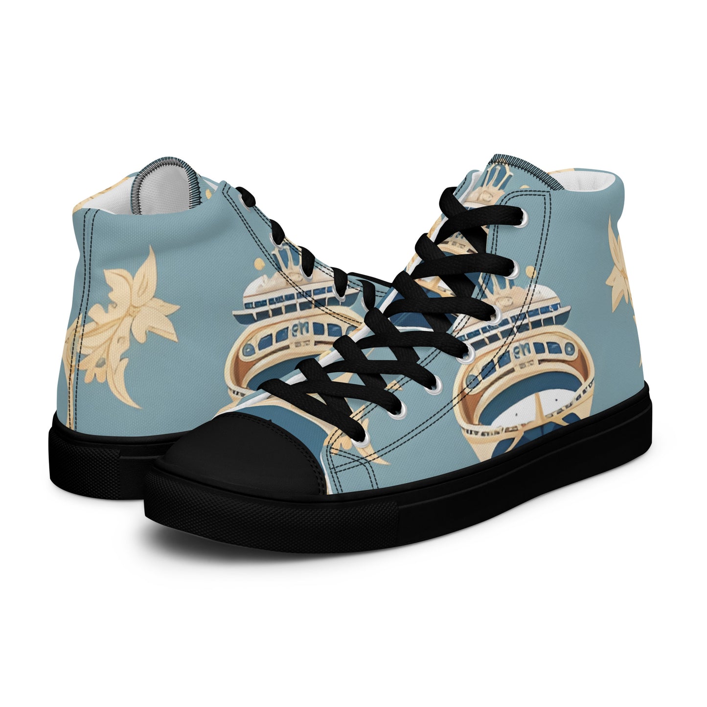 Men’s high top canvas shoes