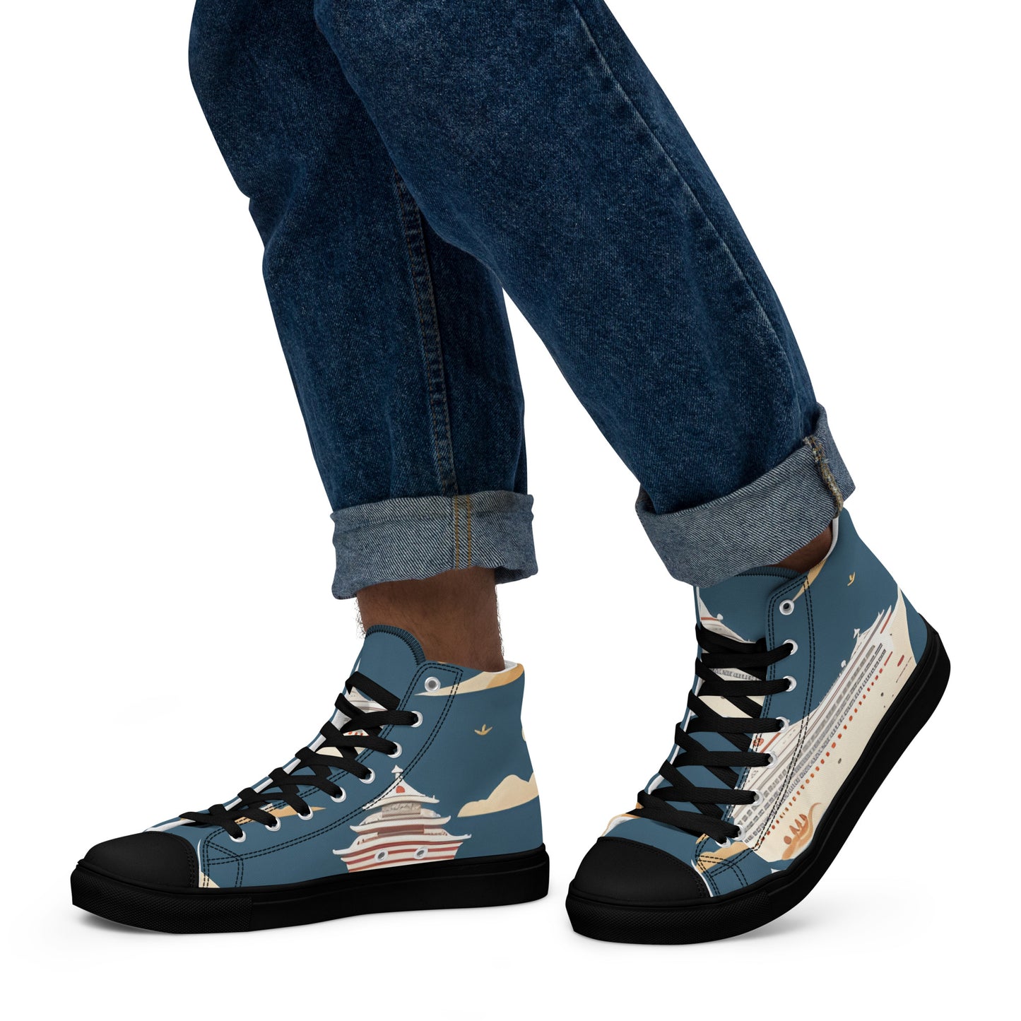 Men’s high top canvas shoes