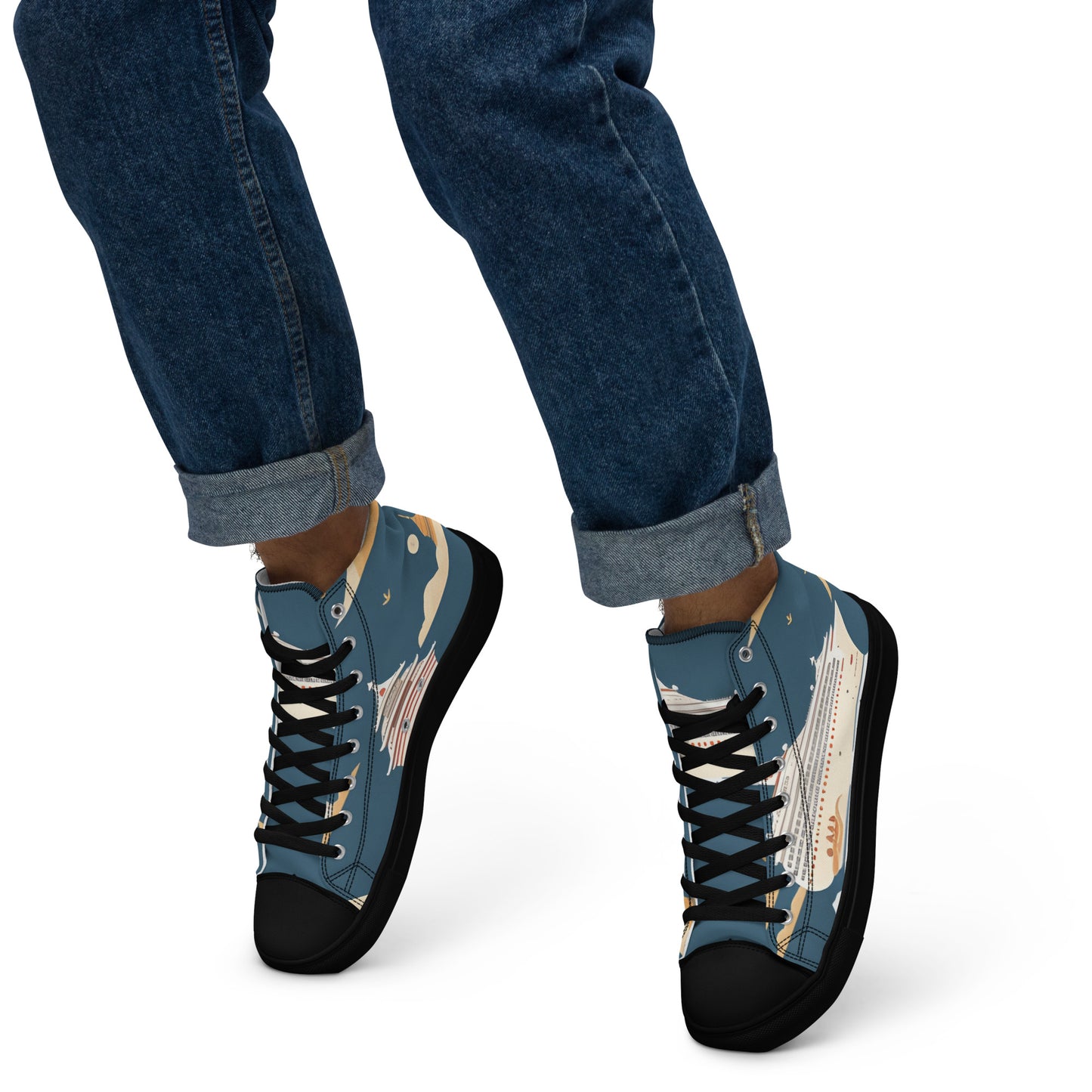 Men’s high top canvas shoes