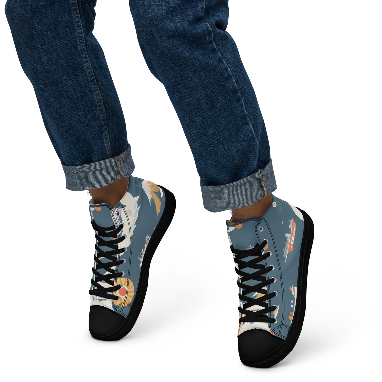 Men’s high top canvas shoes