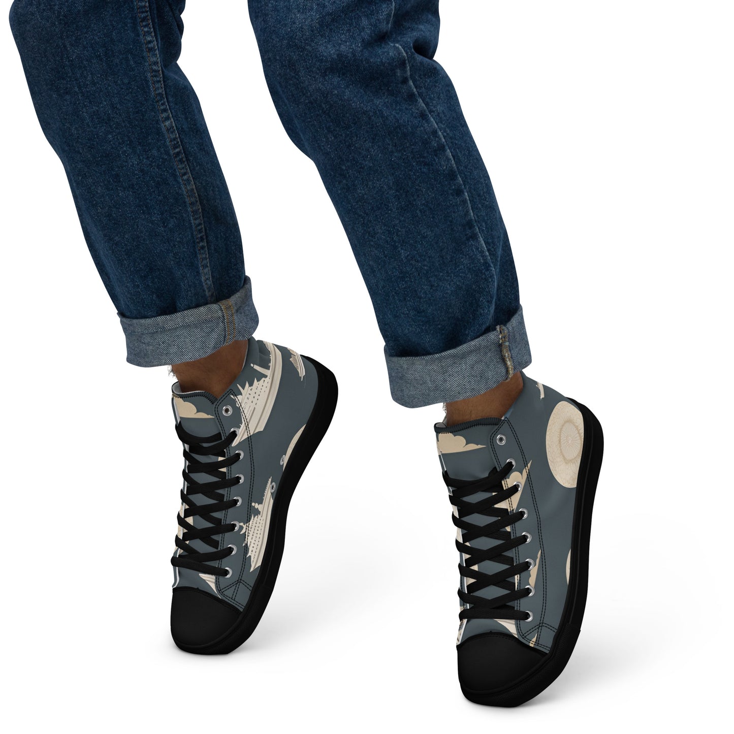 Men’s high top canvas shoes