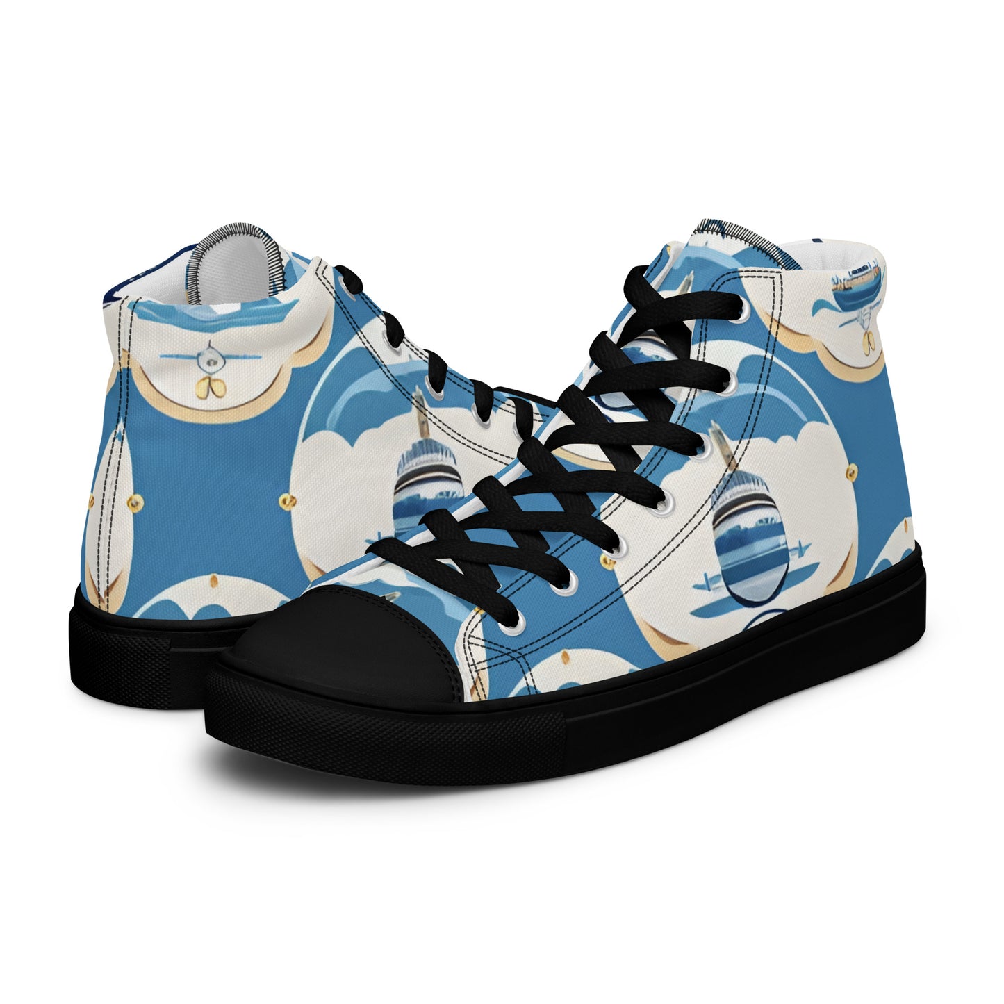 Men’s high top canvas shoes