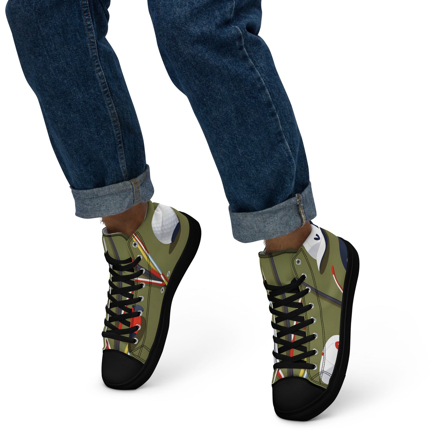 Men’s high top canvas shoes