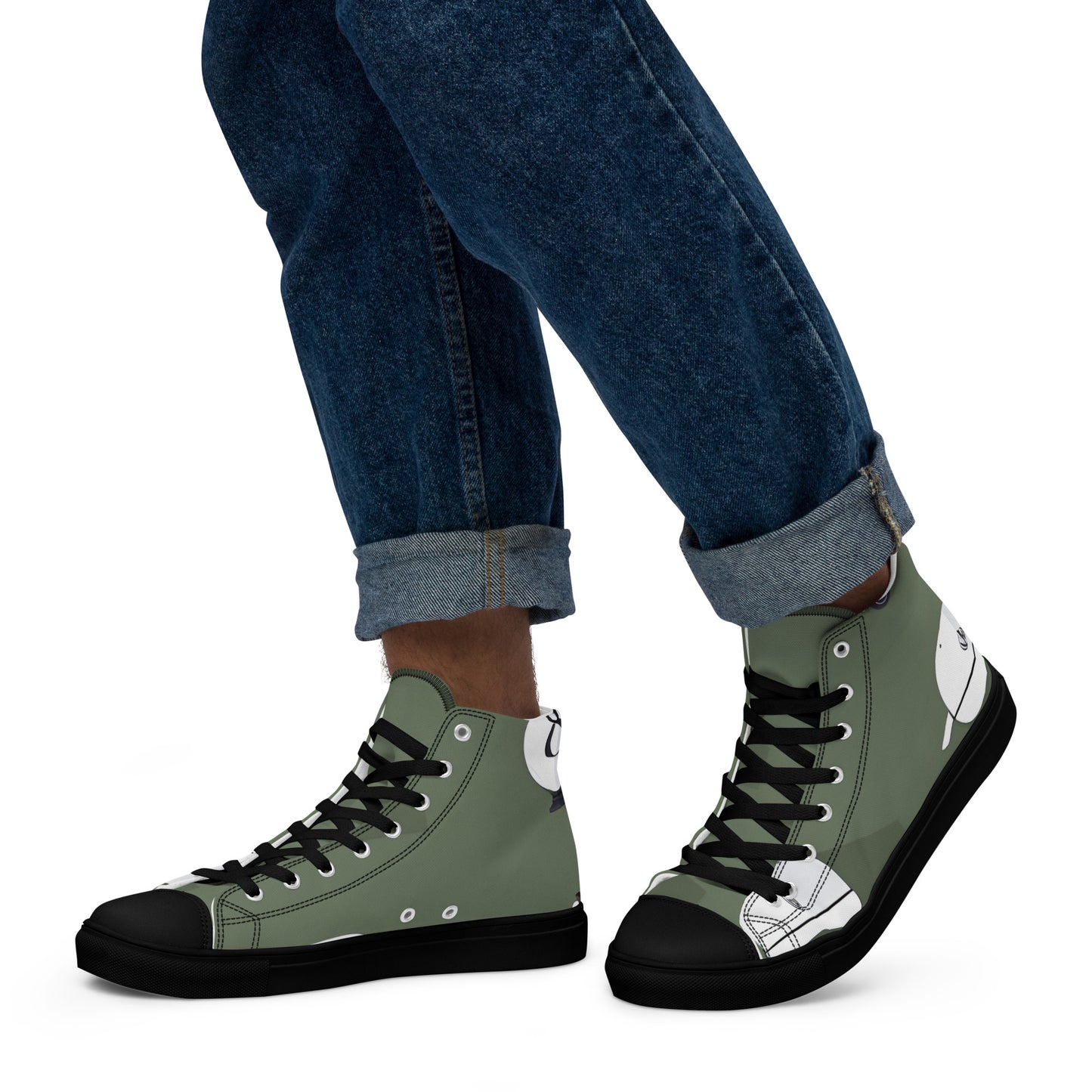 Men’s high top canvas shoes