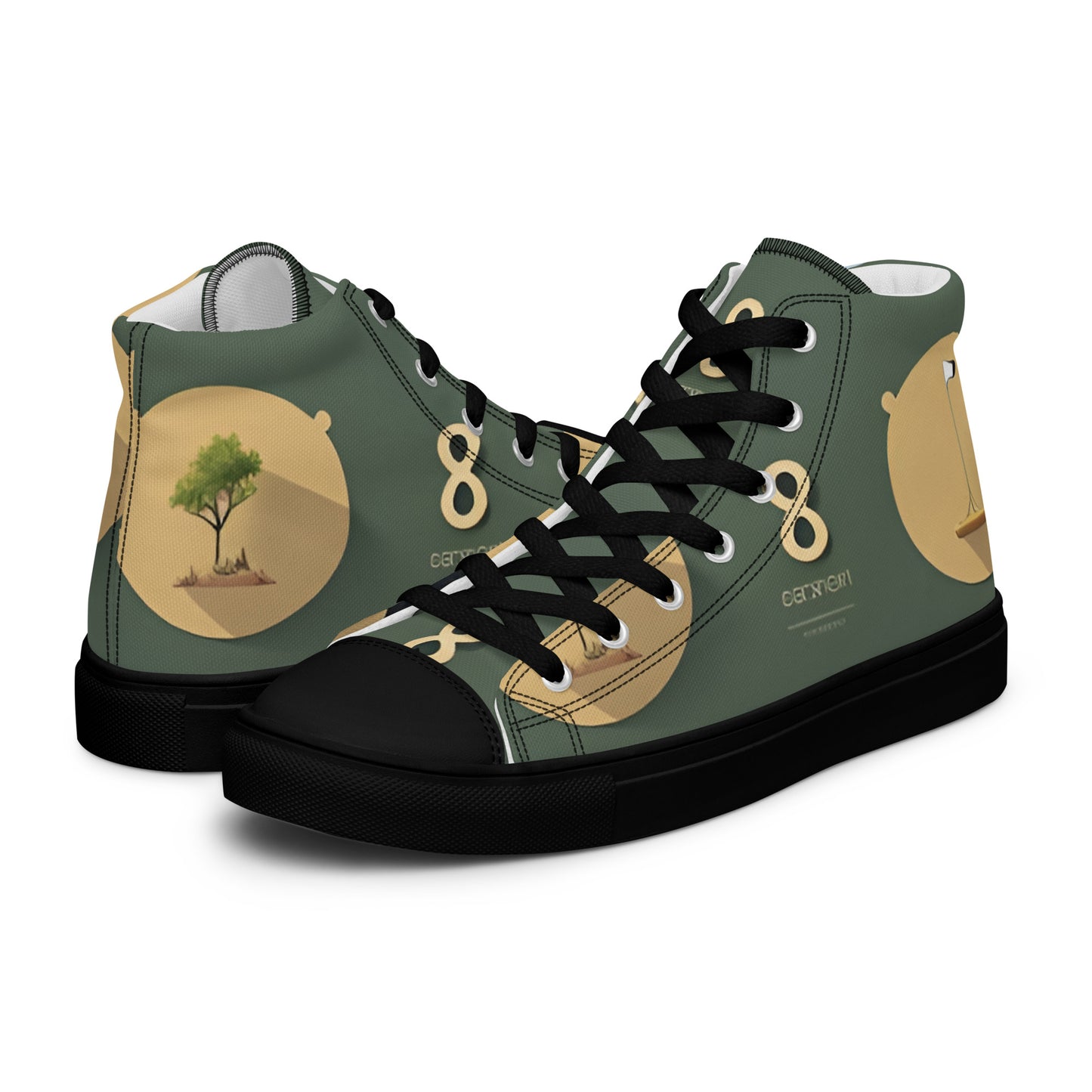 Men’s high top canvas shoes