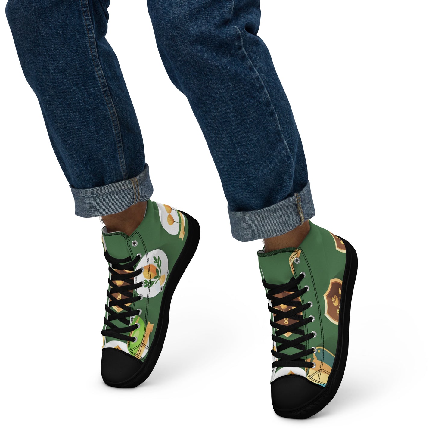 Men’s high top canvas shoes