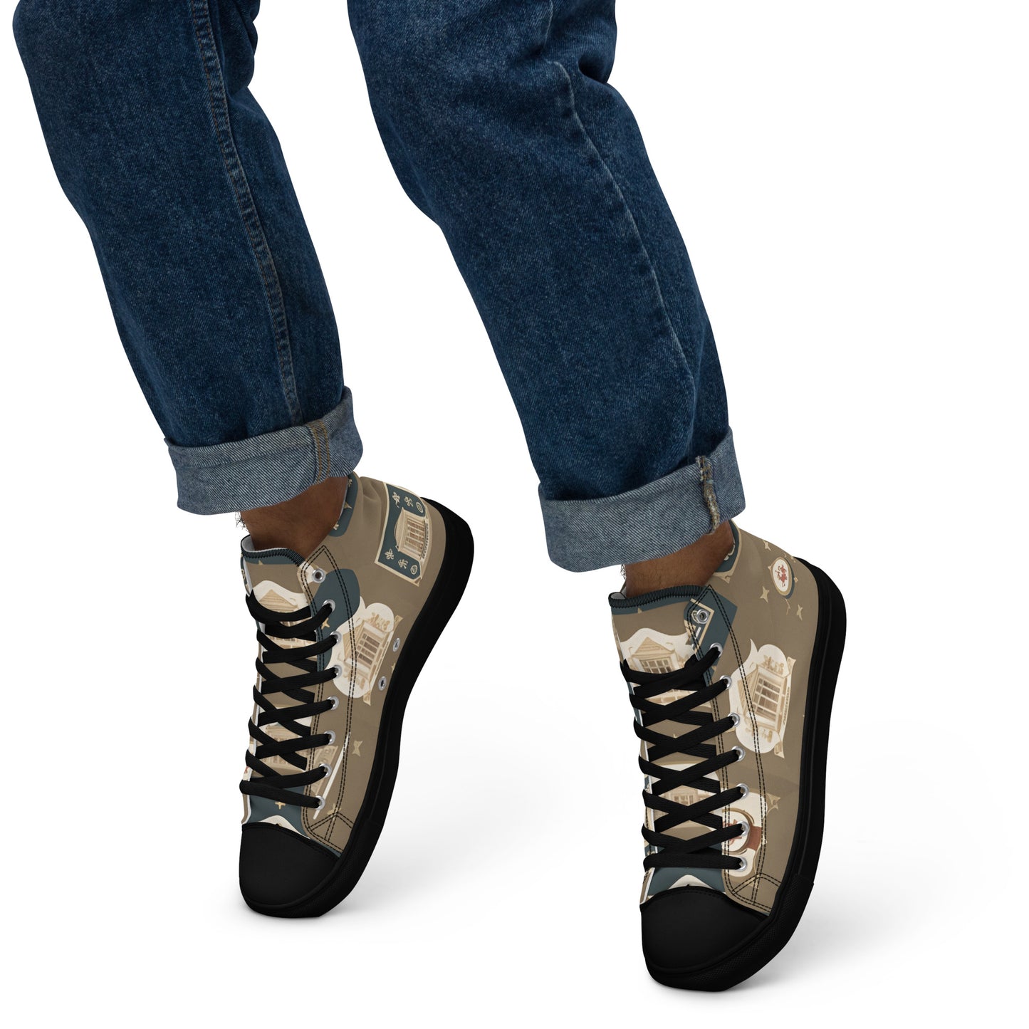 Men’s high top canvas shoes