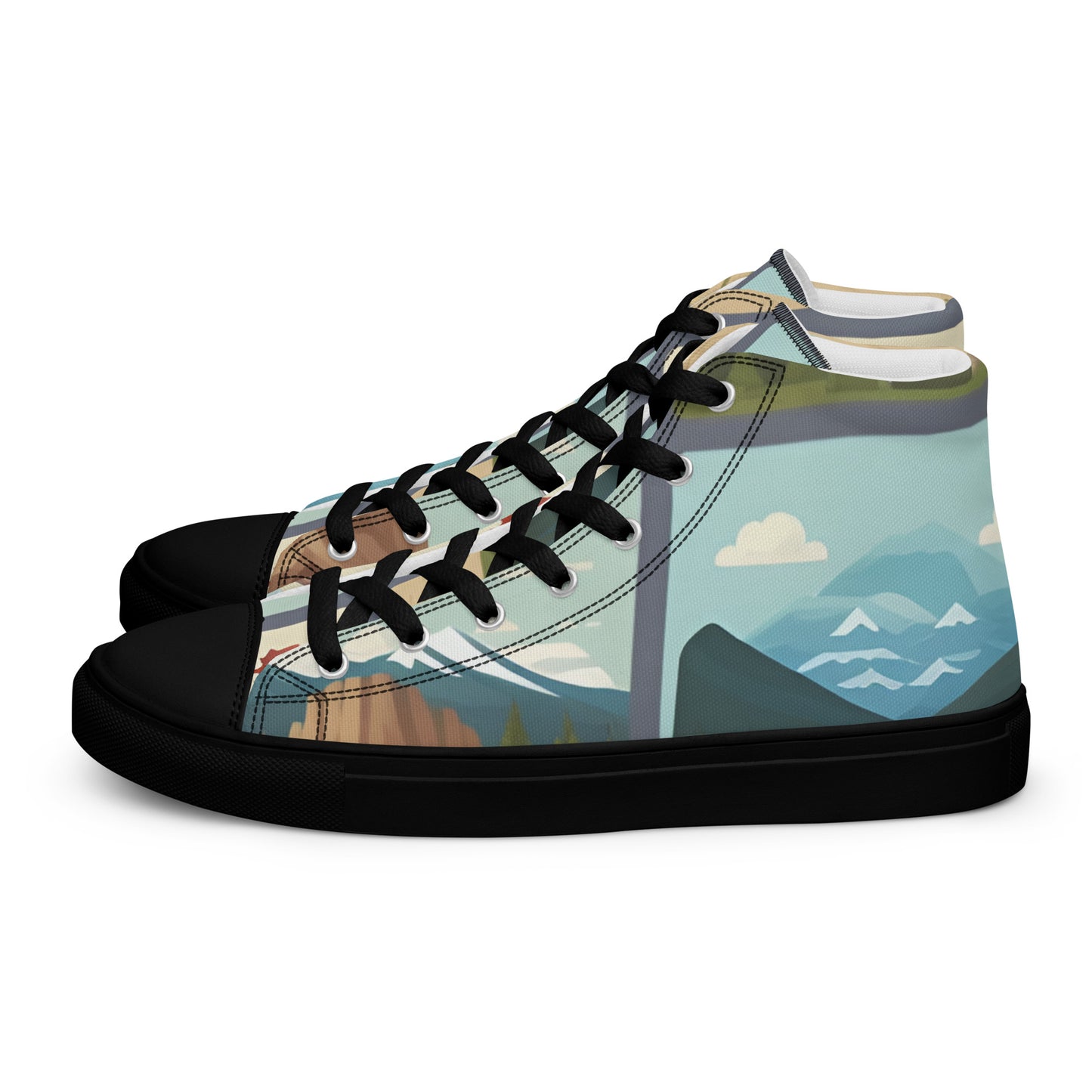 Men’s high top canvas shoes