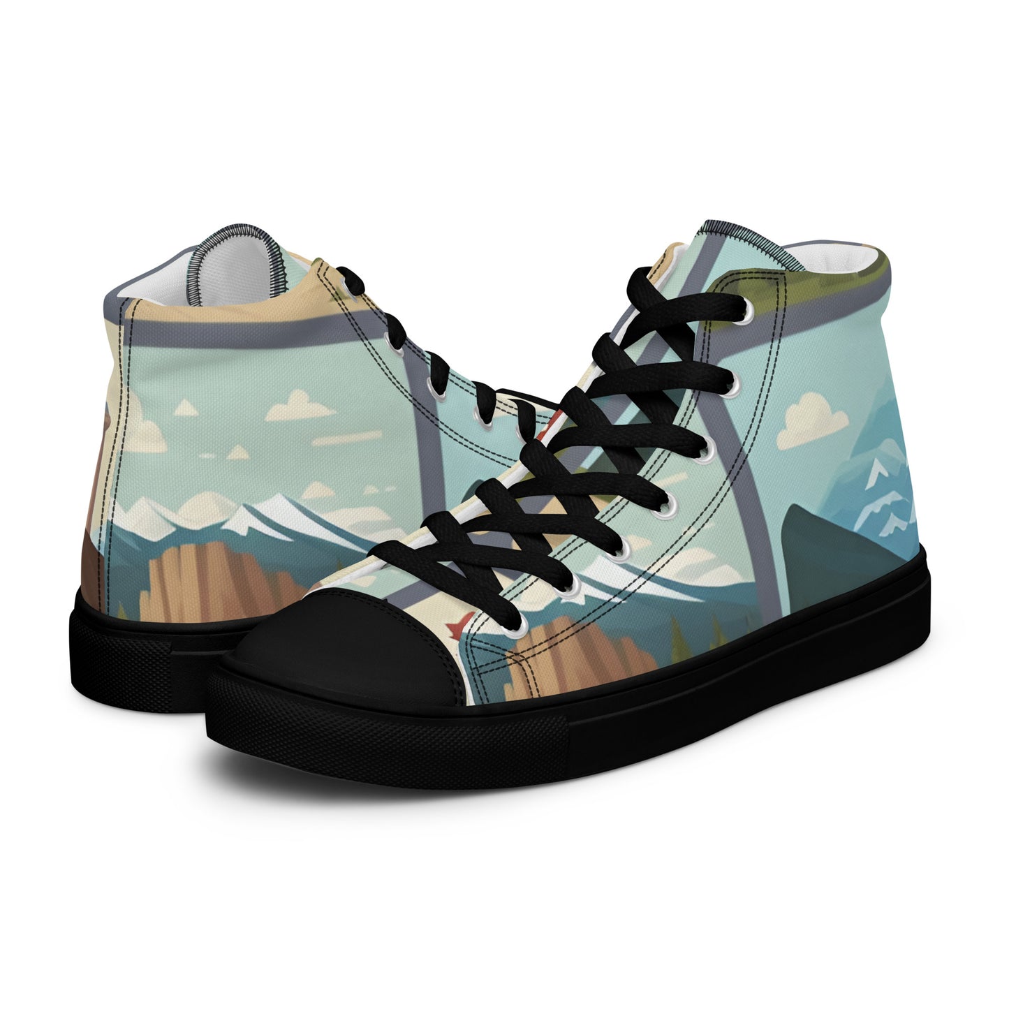 Men’s high top canvas shoes