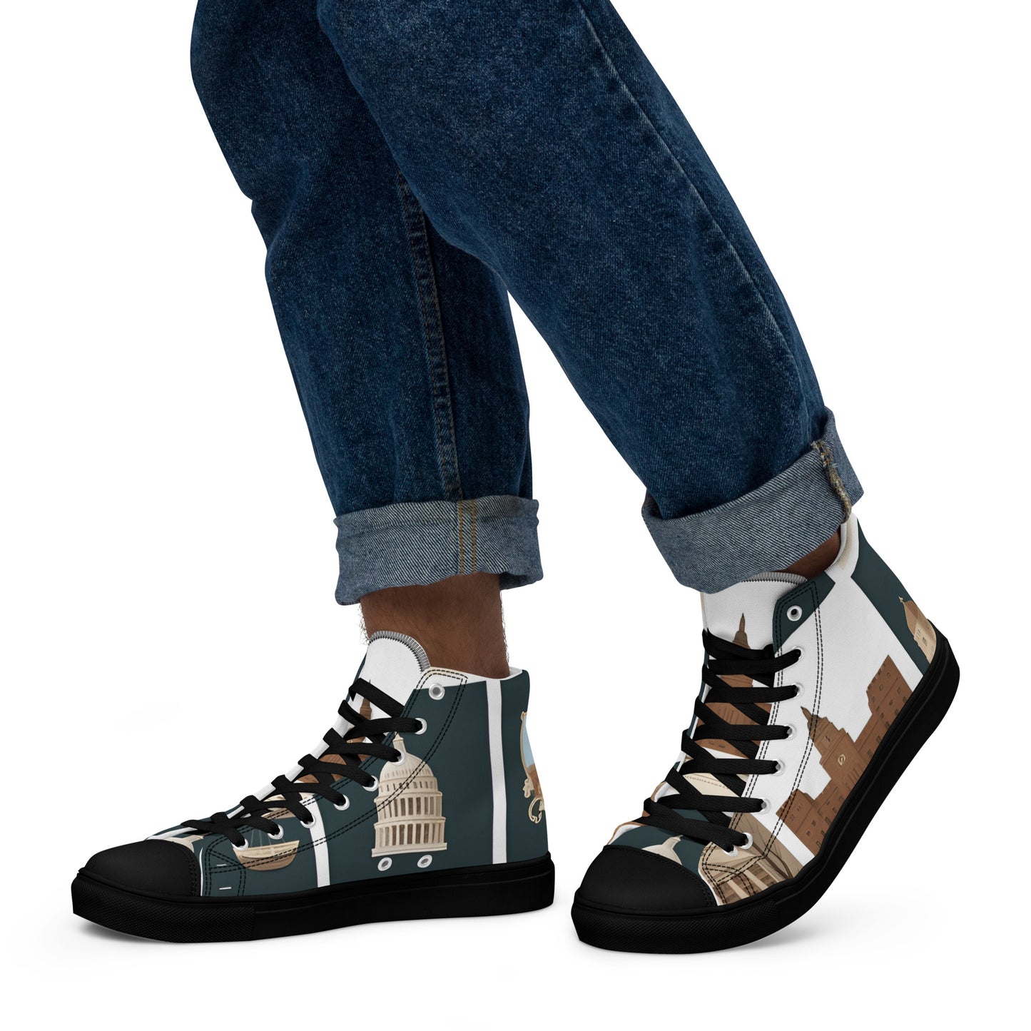 Men’s high top canvas shoes