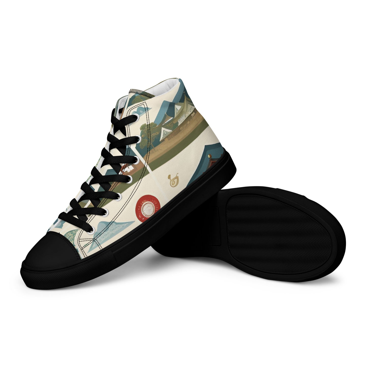 Men’s high top canvas shoes