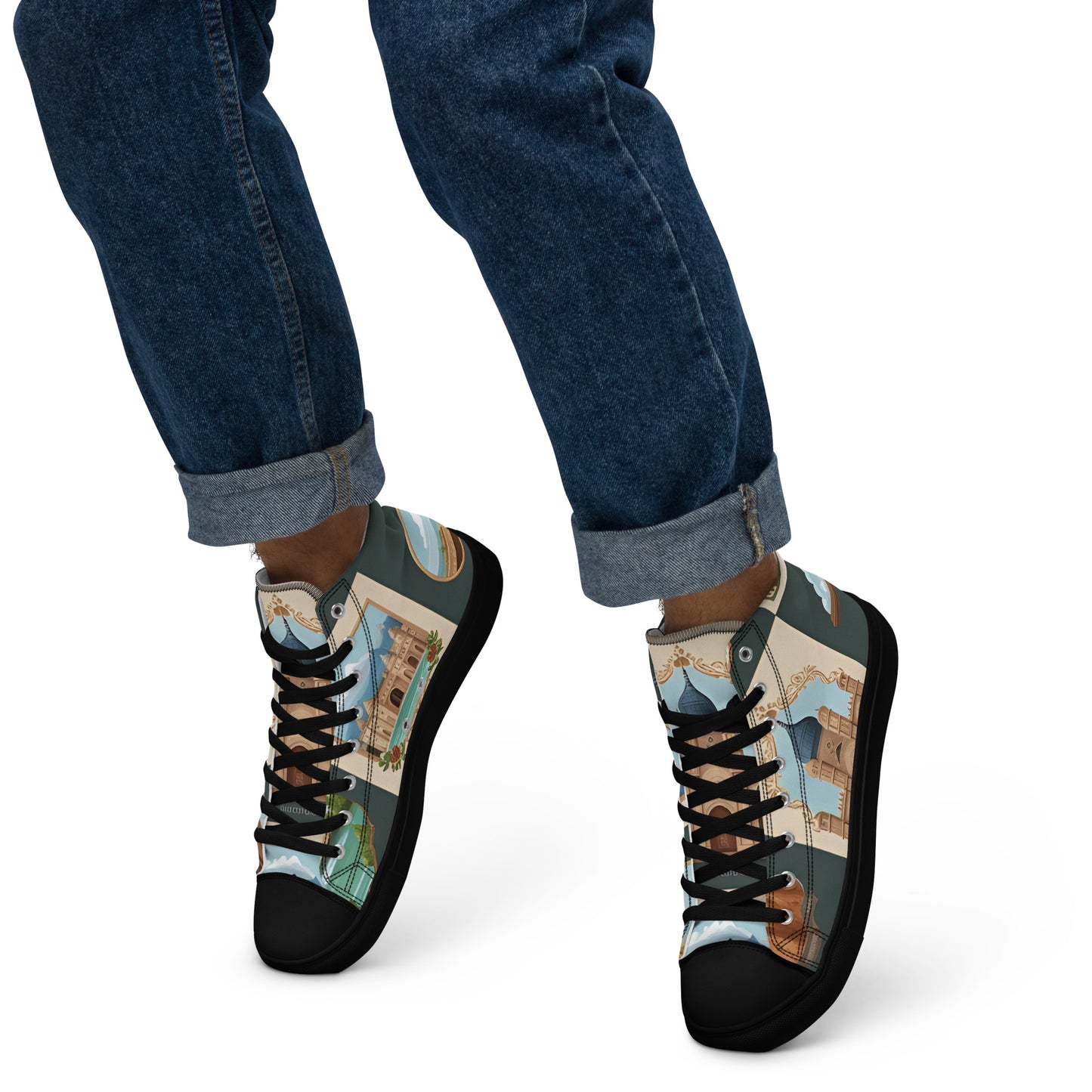 Men’s high top canvas shoes