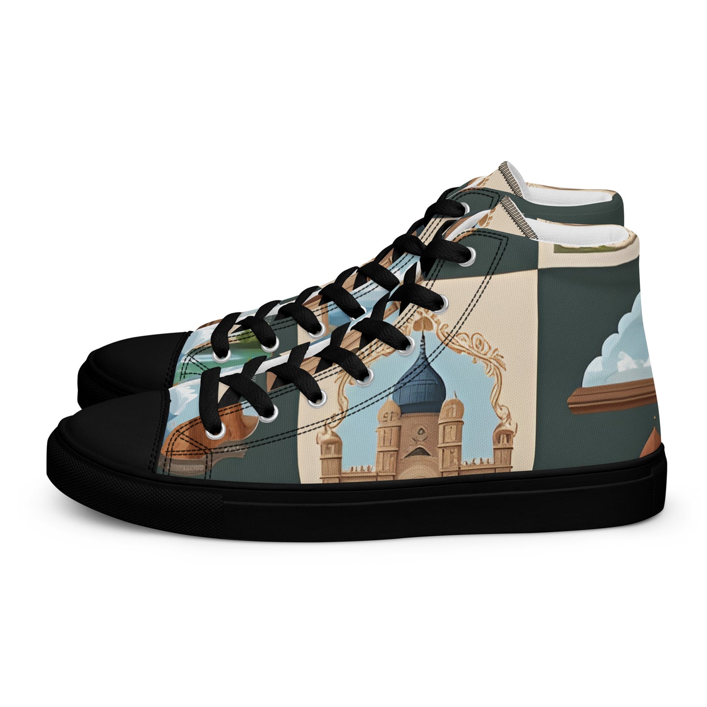 Men’s high top canvas shoes