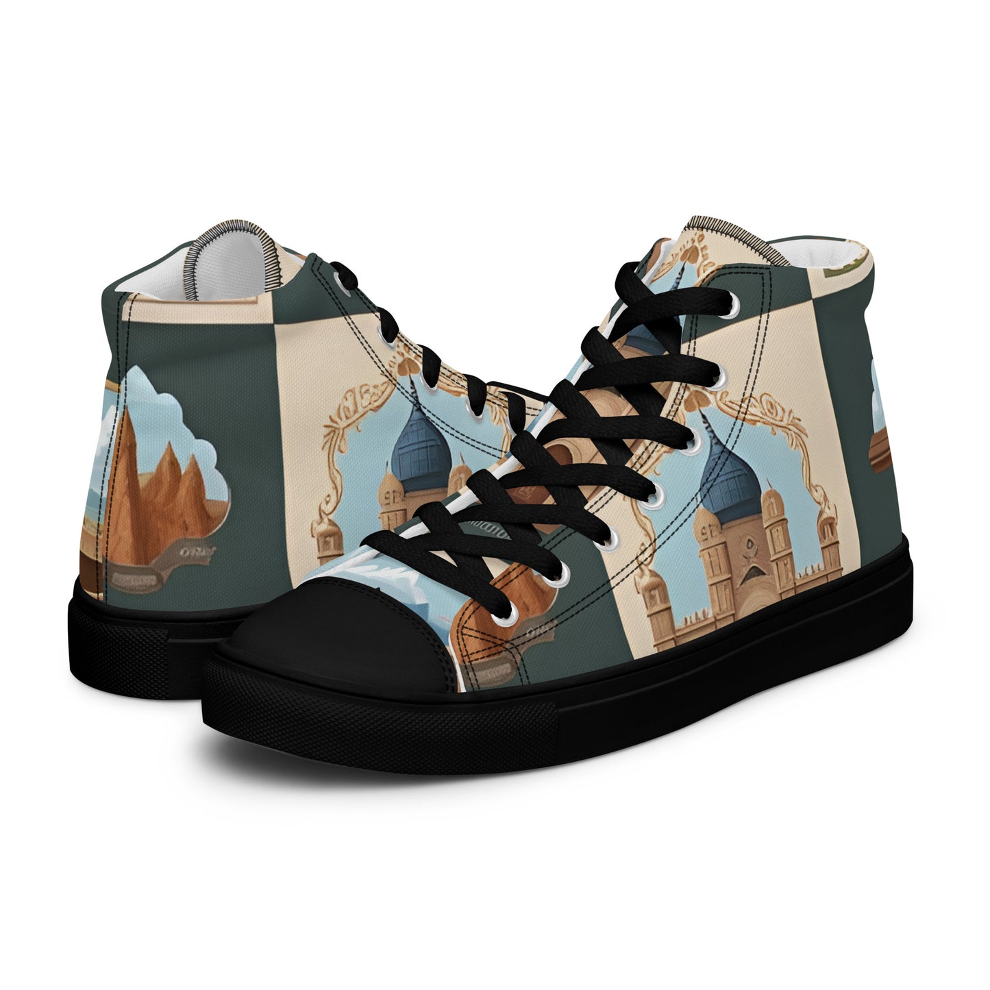 Men’s high top canvas shoes