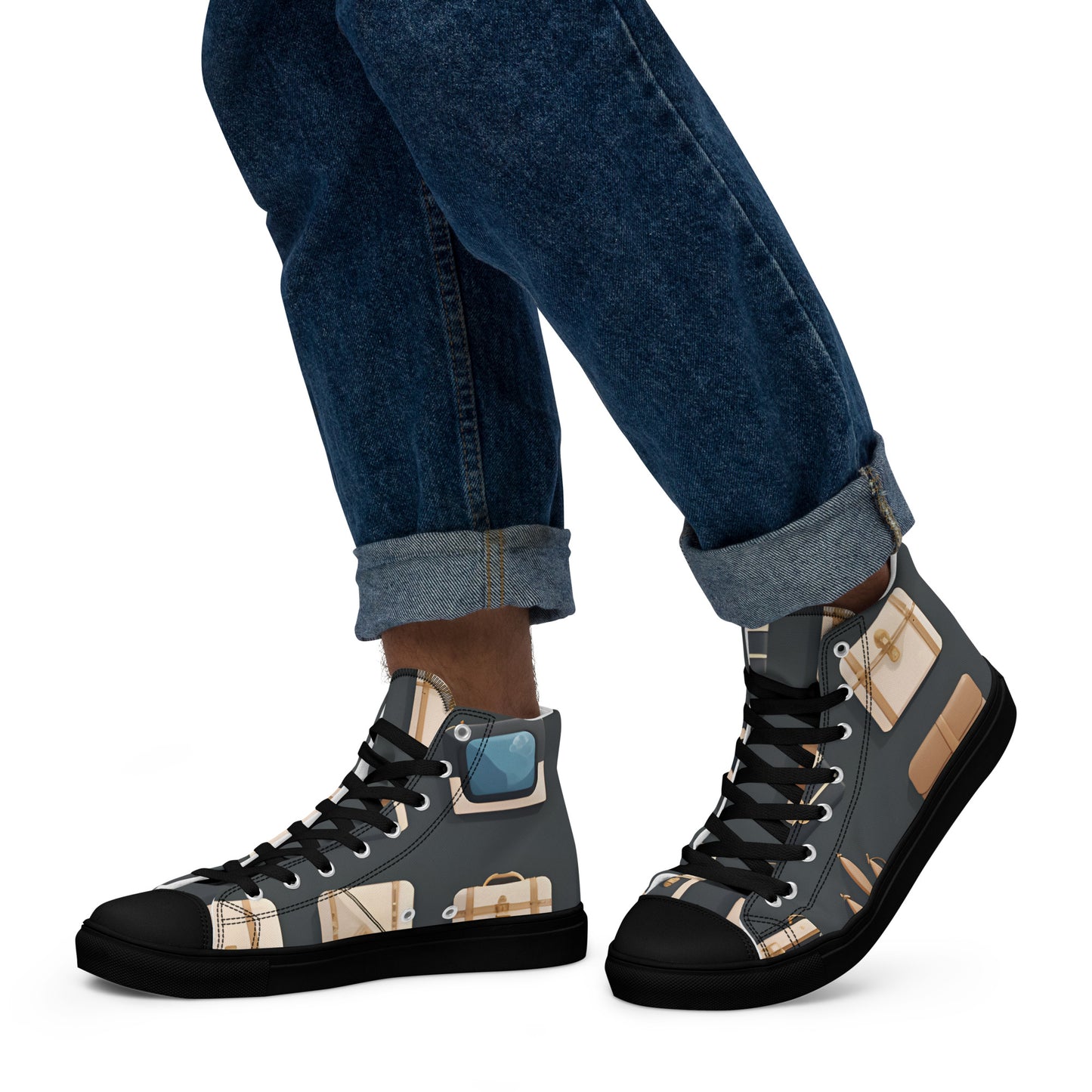 Men’s high top canvas shoes