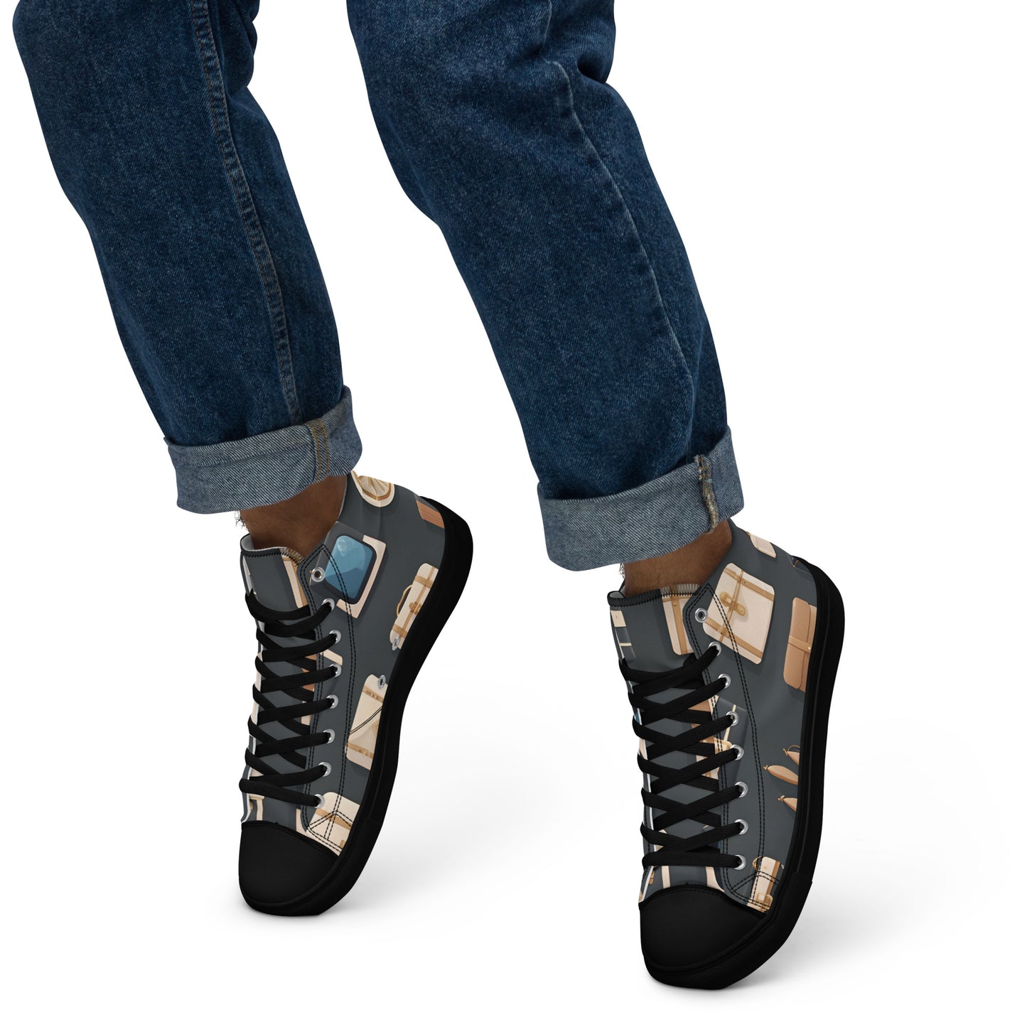 Men’s high top canvas shoes