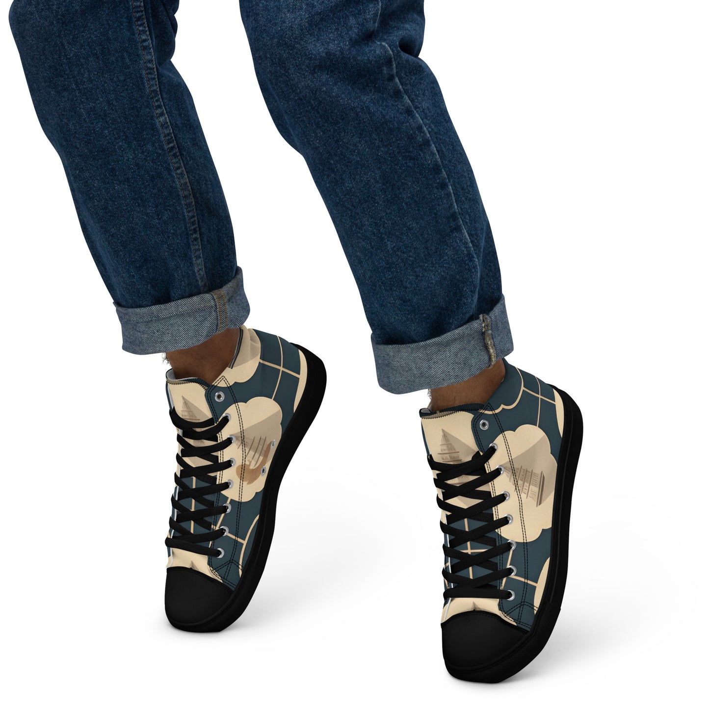 Men’s high top canvas shoes