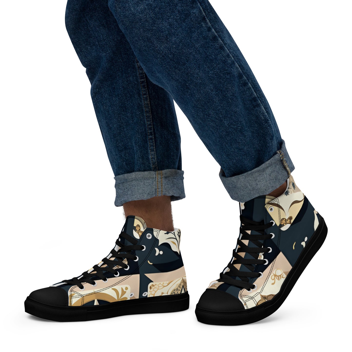 Men’s high top canvas shoes