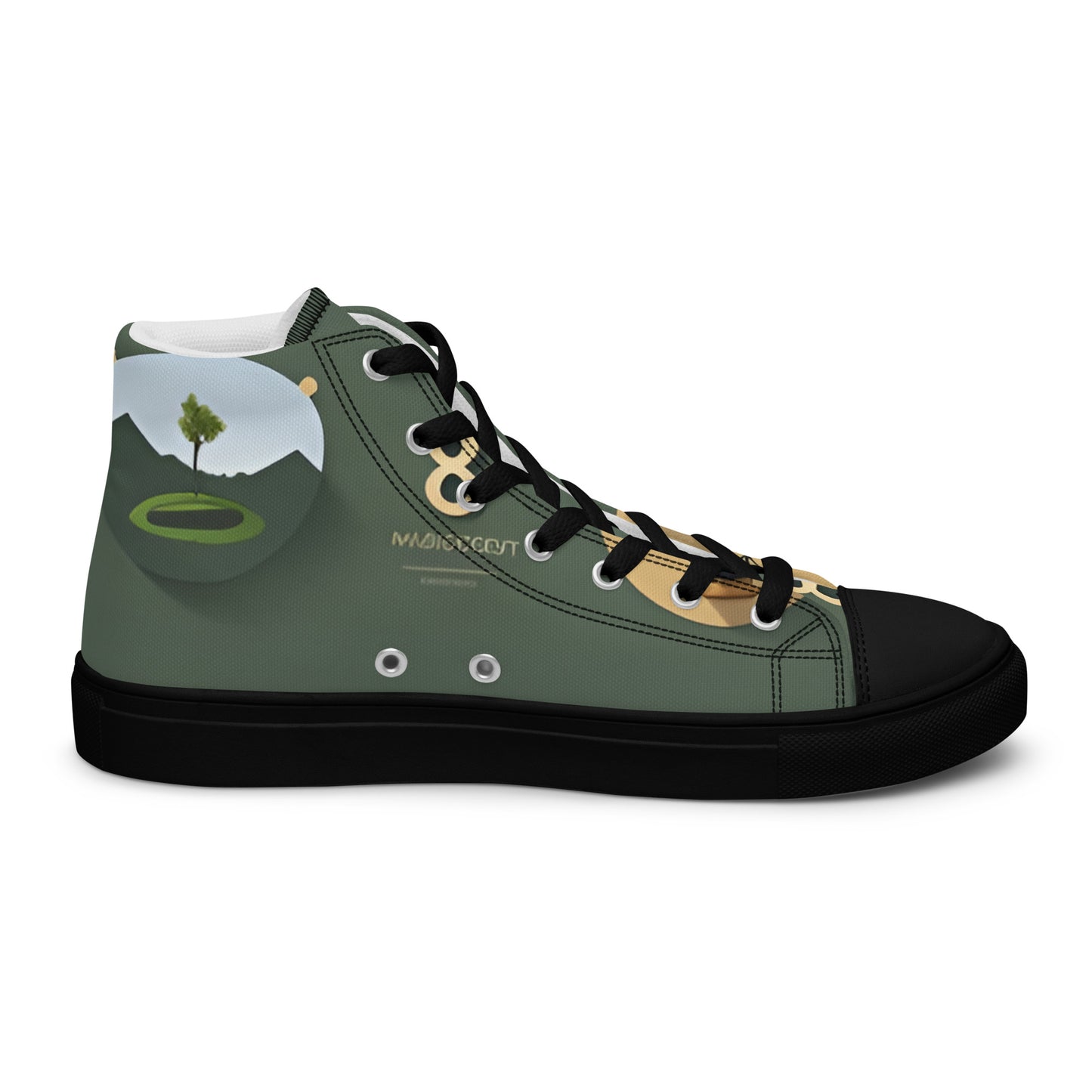 Men’s high top canvas shoes