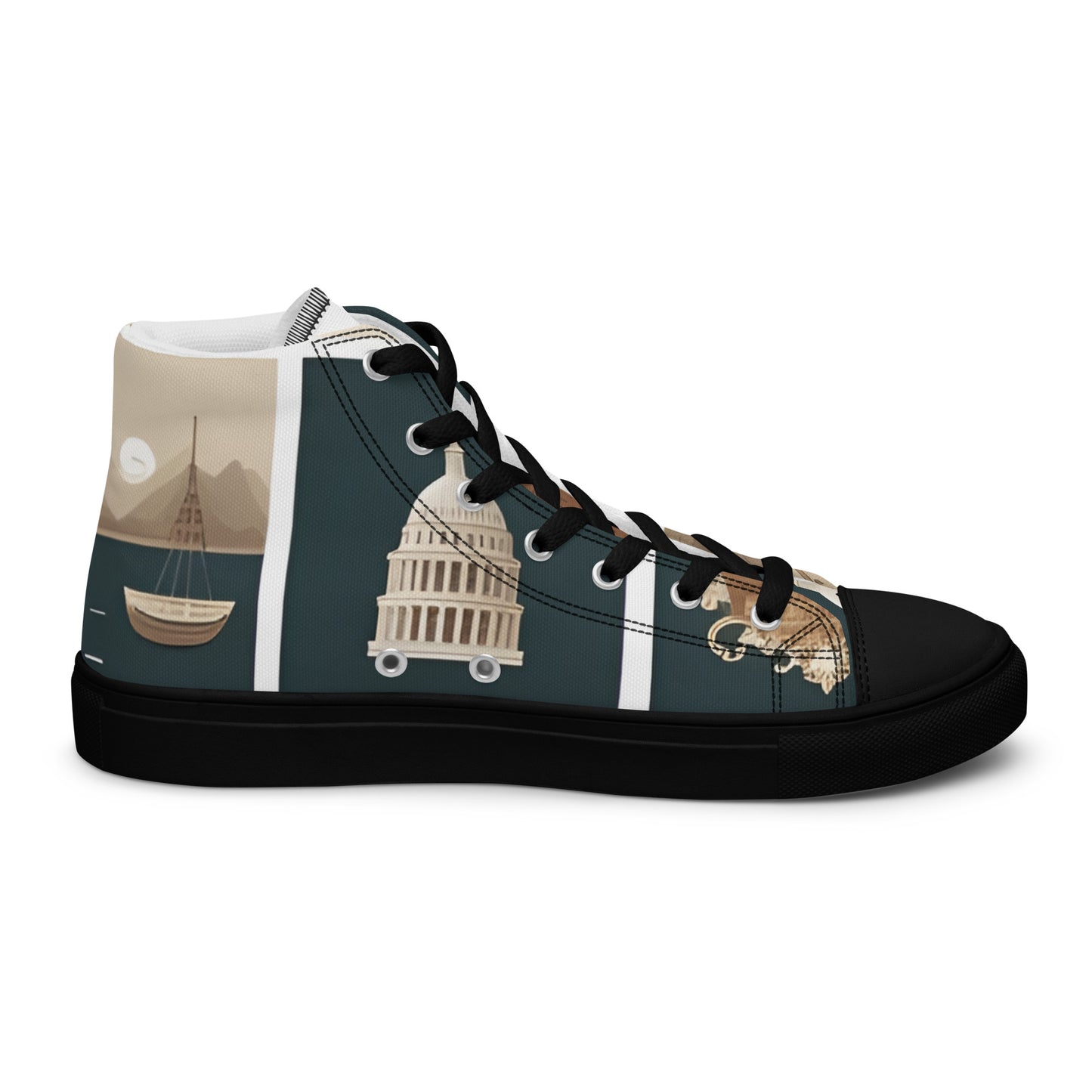 Men’s high top canvas shoes