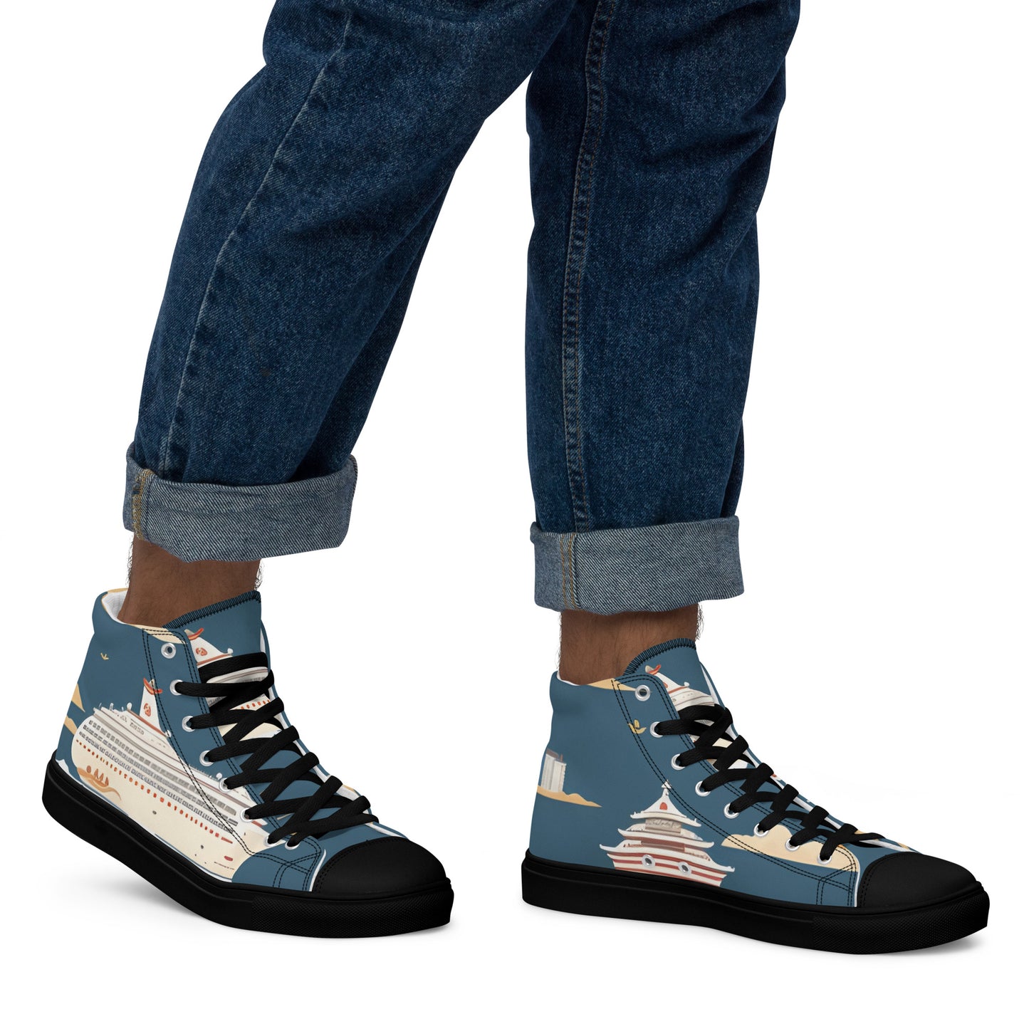 Men’s high top canvas shoes
