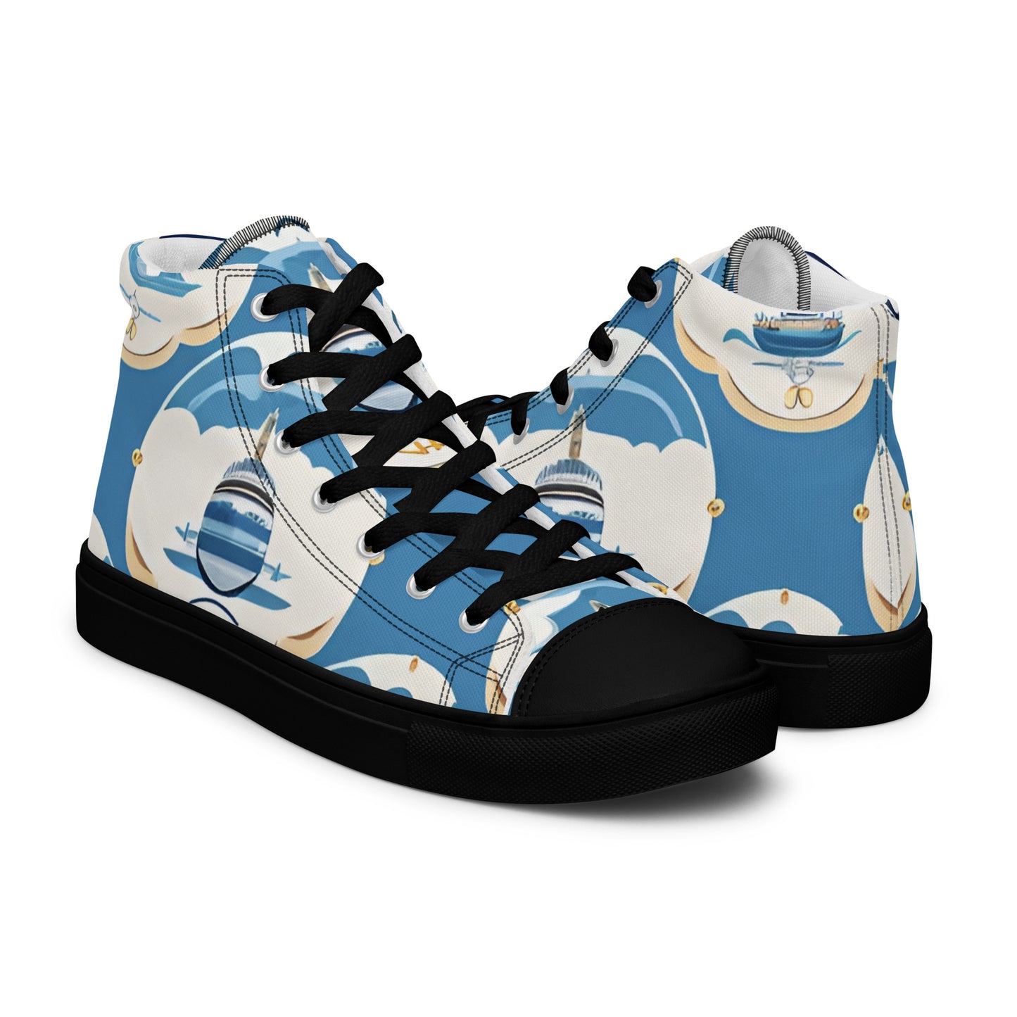 Men’s high top canvas shoes