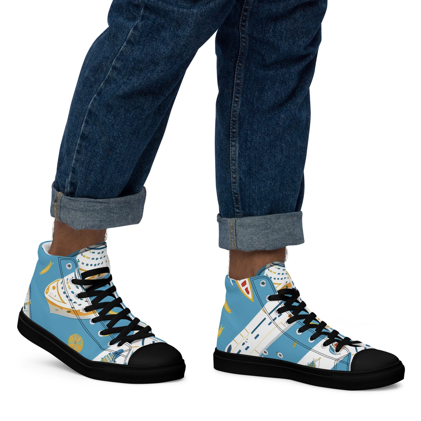 Men’s high top canvas shoes