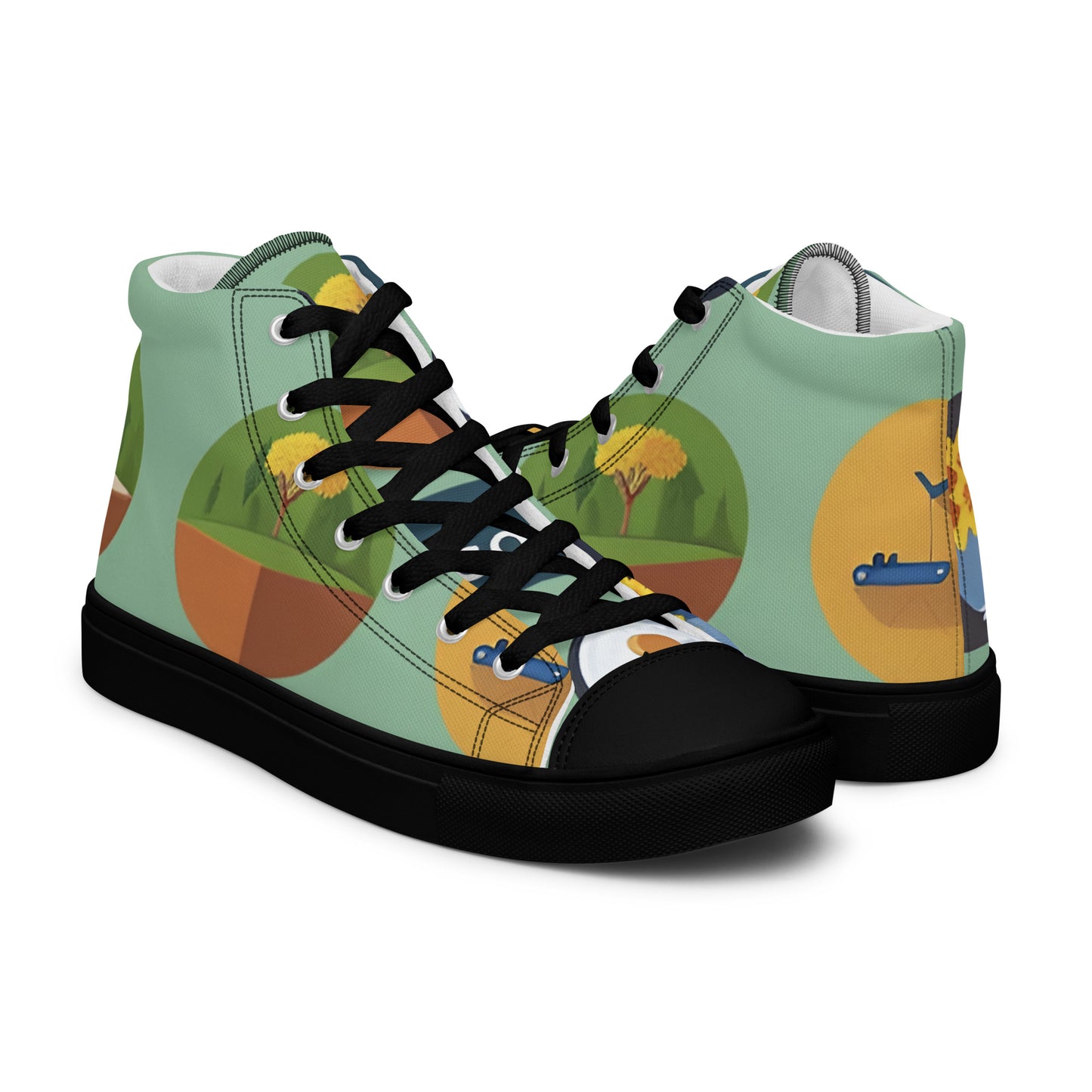 Men’s high top canvas shoes