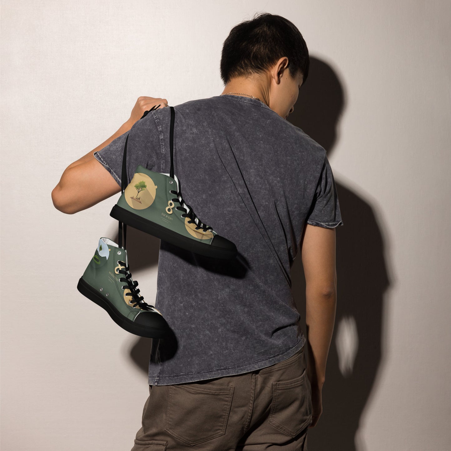 Men’s high top canvas shoes