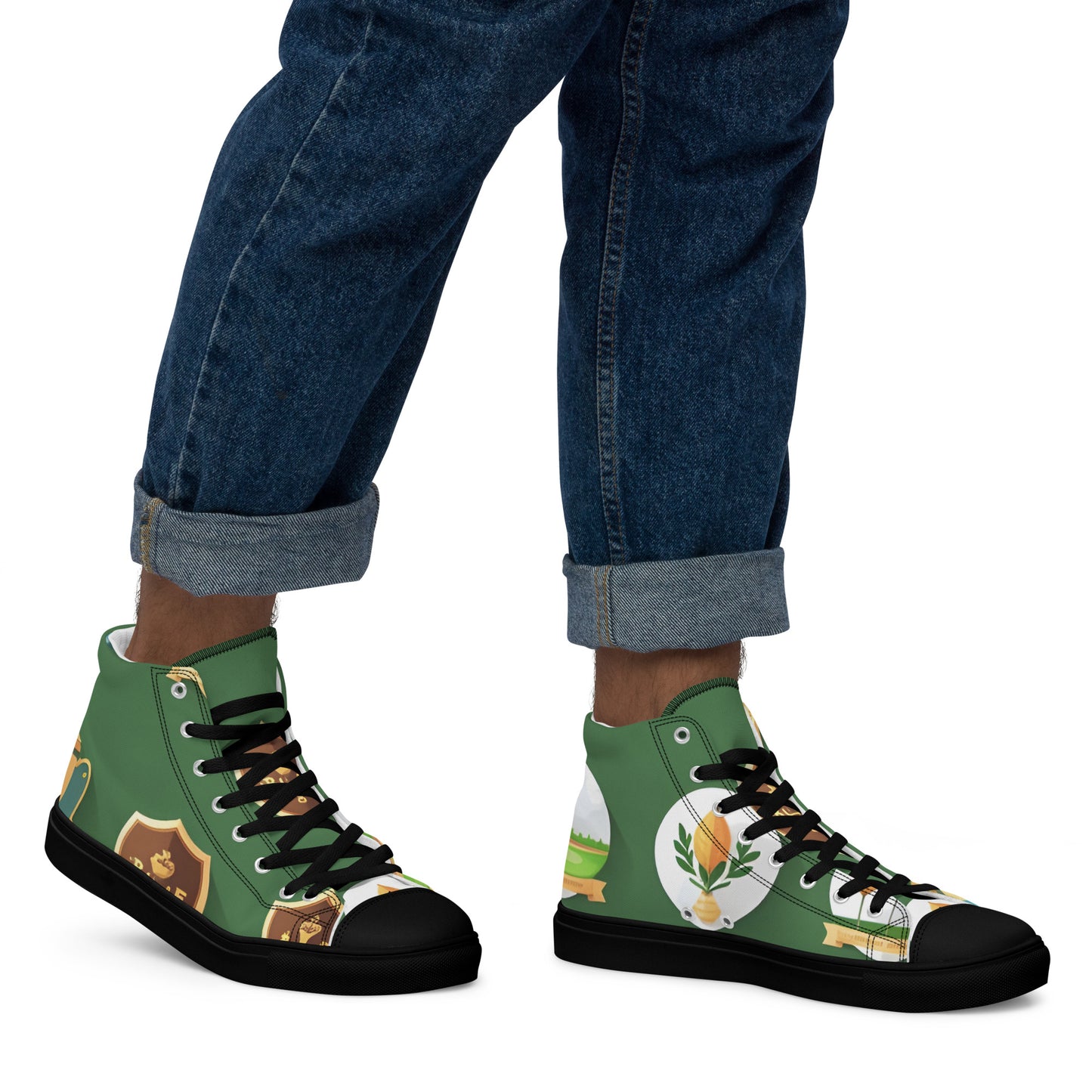 Men’s high top canvas shoes