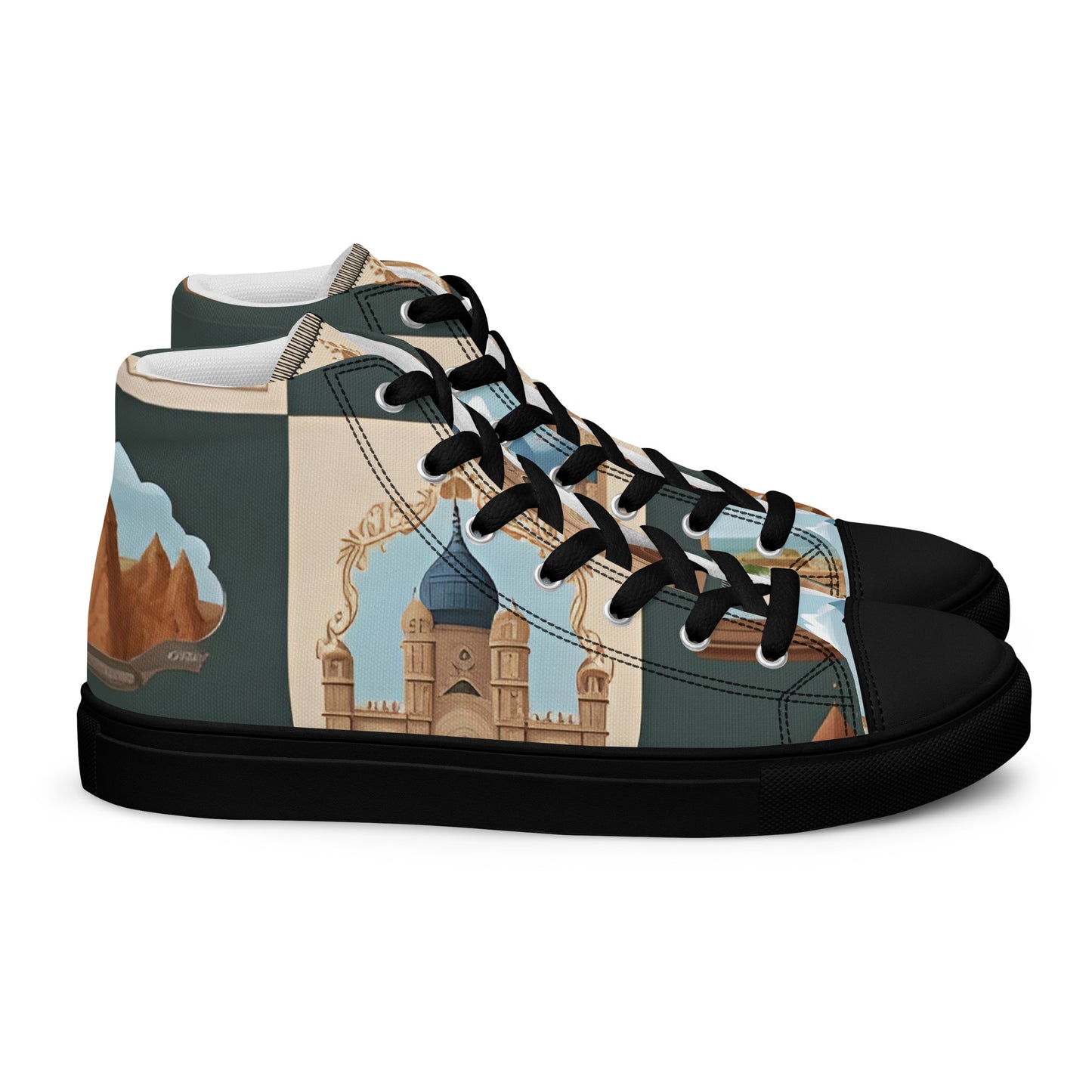 Men’s high top canvas shoes