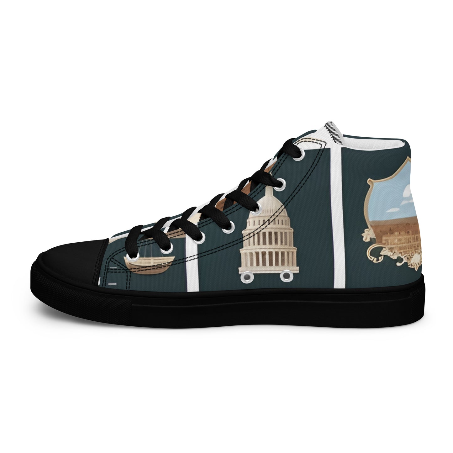 Men’s high top canvas shoes