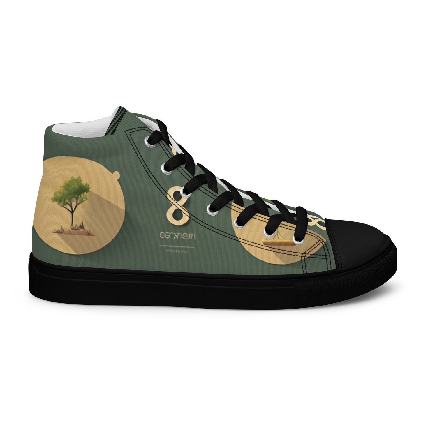 Men’s high top canvas shoes